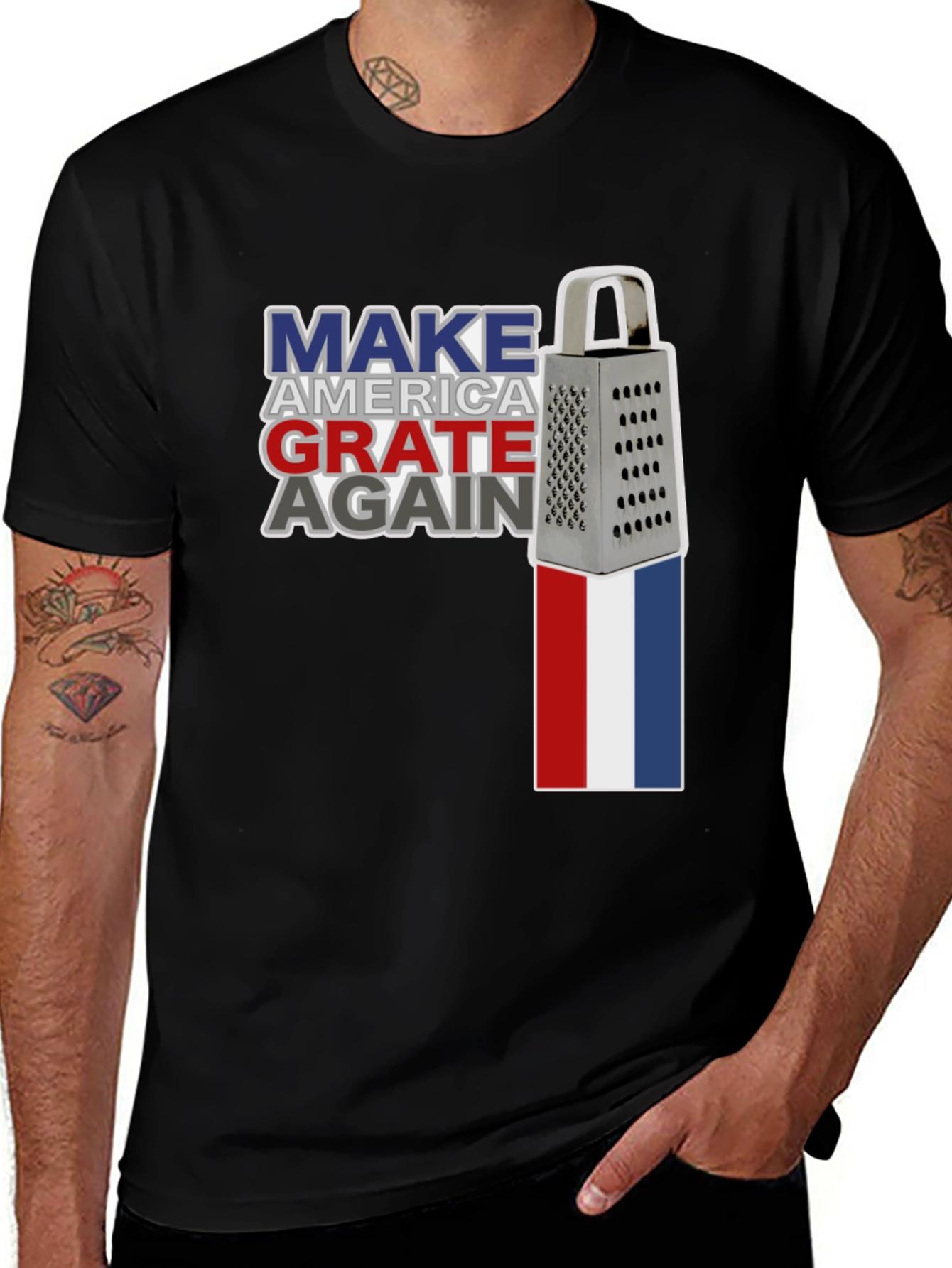 Variant 8 of Make America Grate Again T-Shirt Funny Cheese Grater