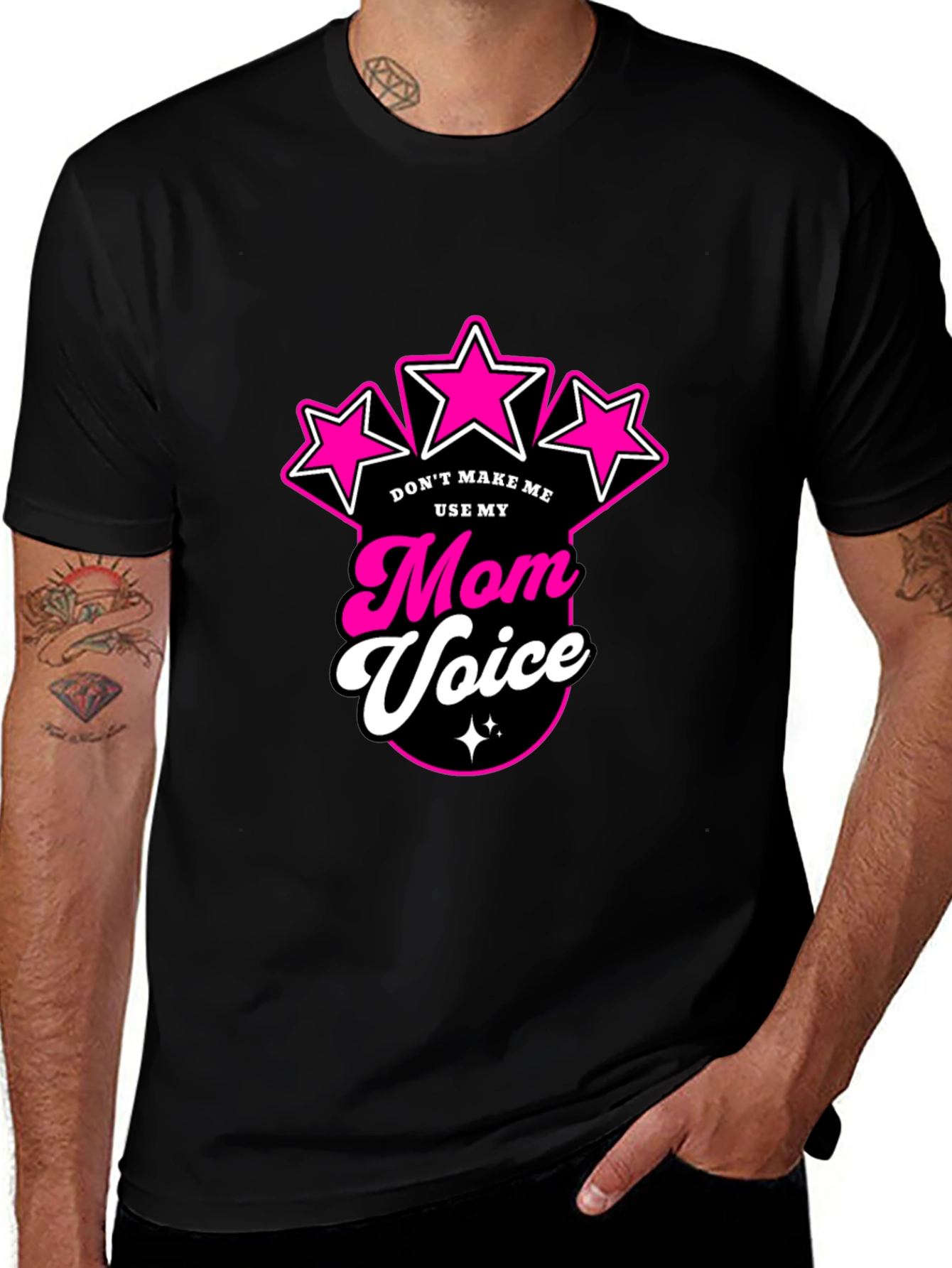 Variant 24 of Mom Voice Black T-Shirt