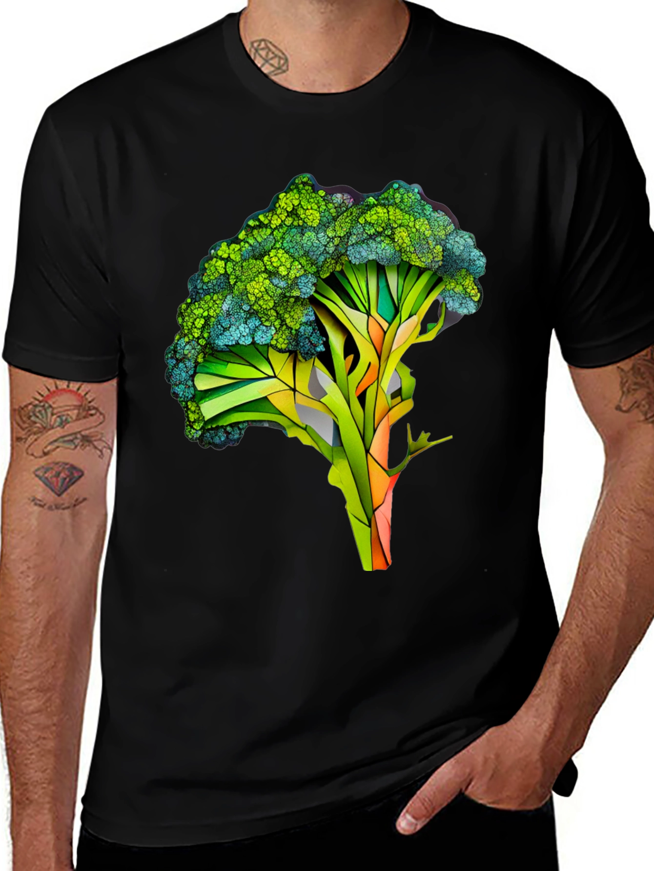Variant 8 of Broccoli Art Print T-Shirt