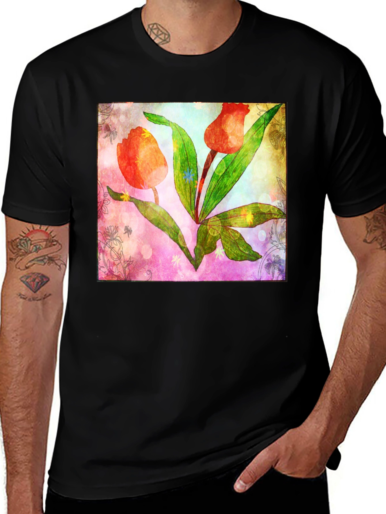 Variant 29 of Floral Tulip Graphic T-Shirt