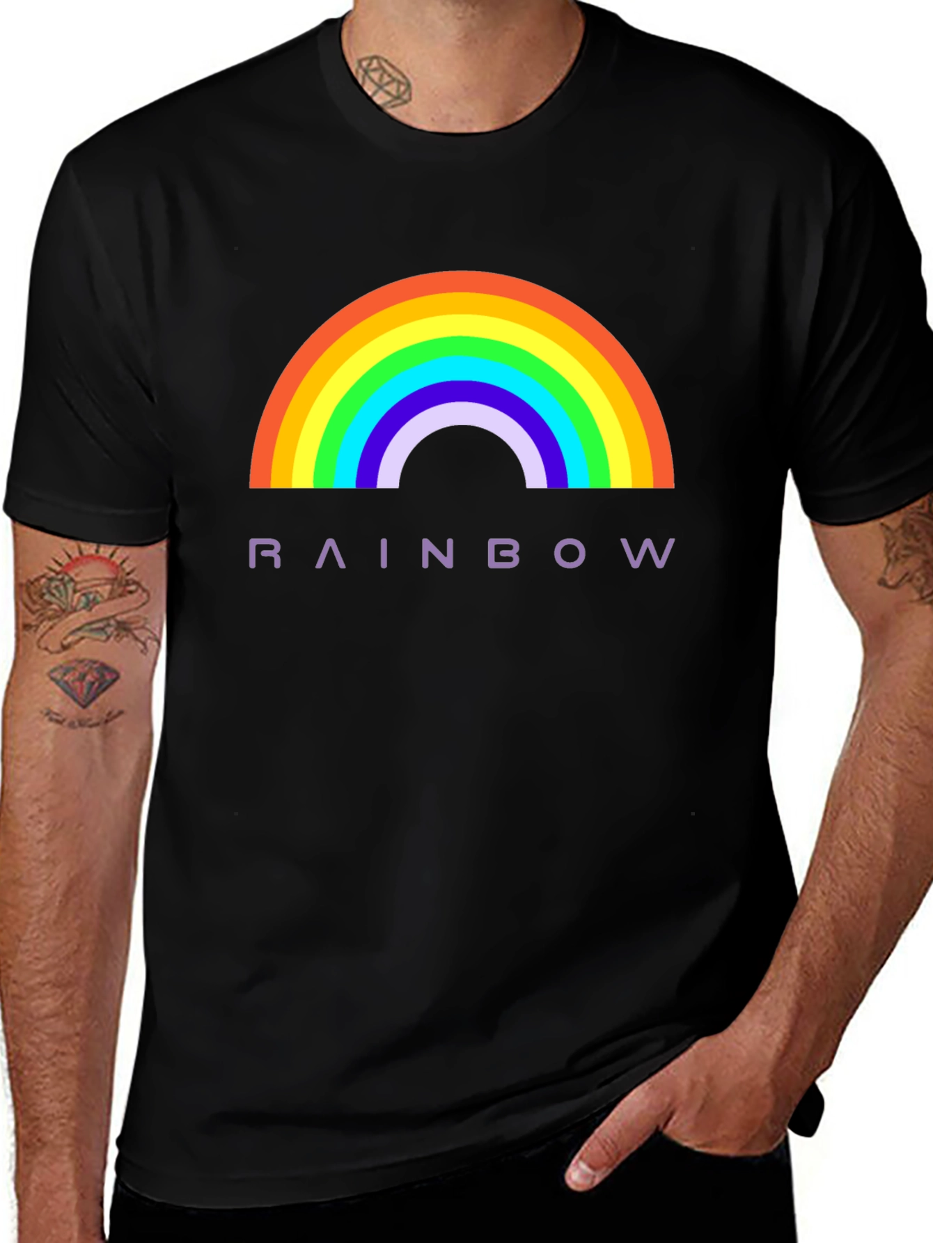 Variant 16 of Rainbow Graphic T-Shirt - Stylish Comfort