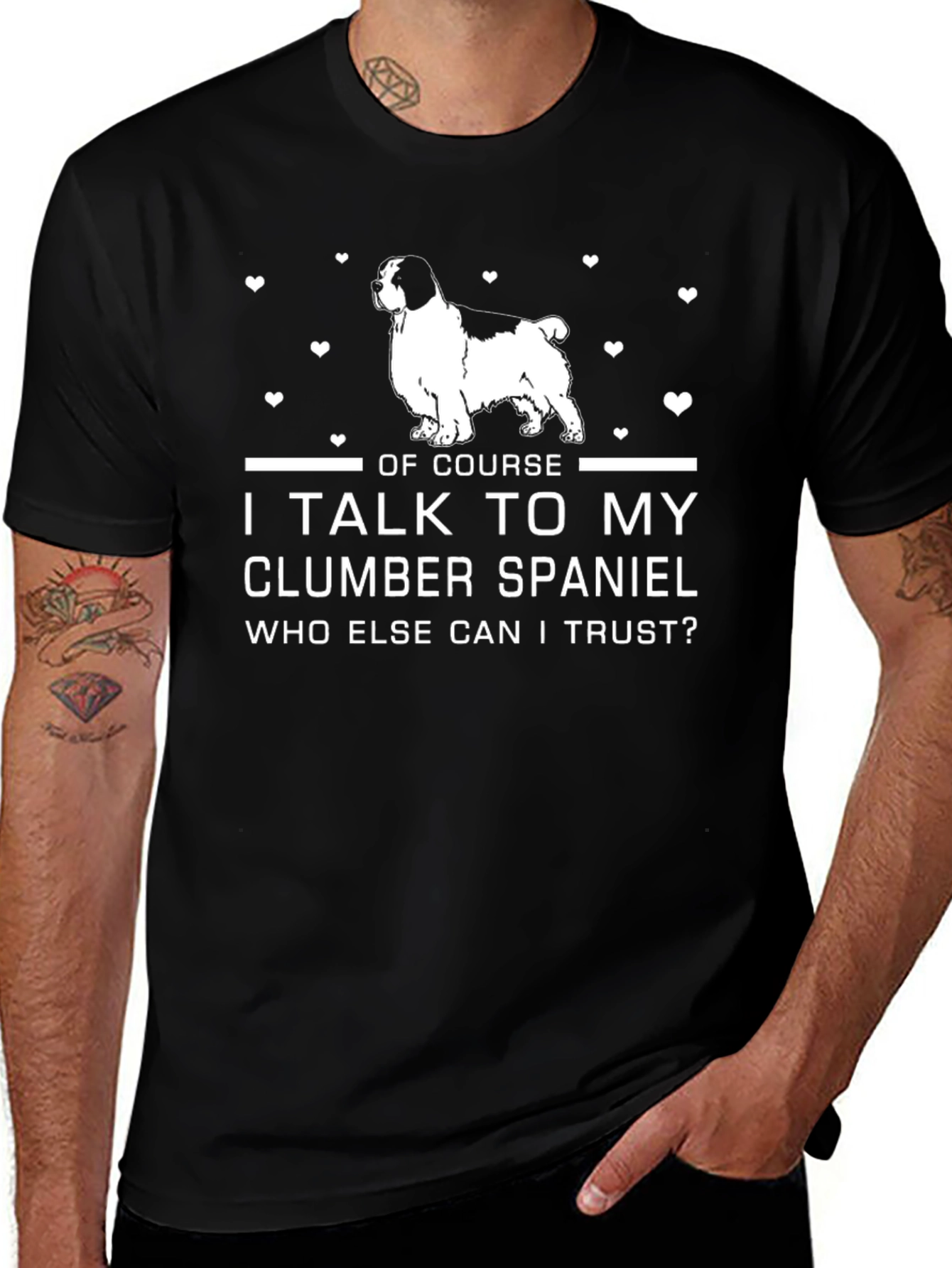 Clumber Spaniel T-Shirt: I Talk To My Dog