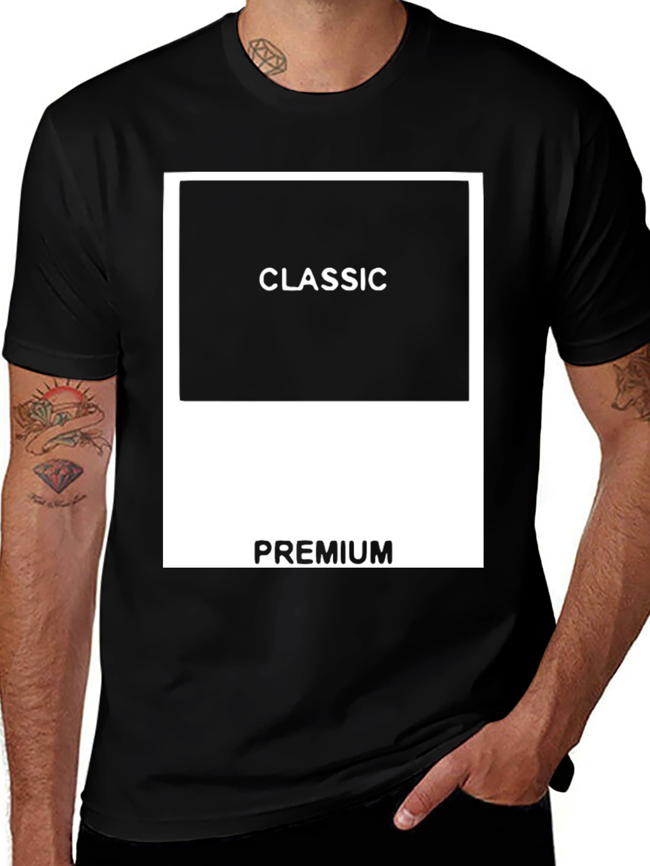 Variant 25 of Classic Premium Black Graphic T-Shirt