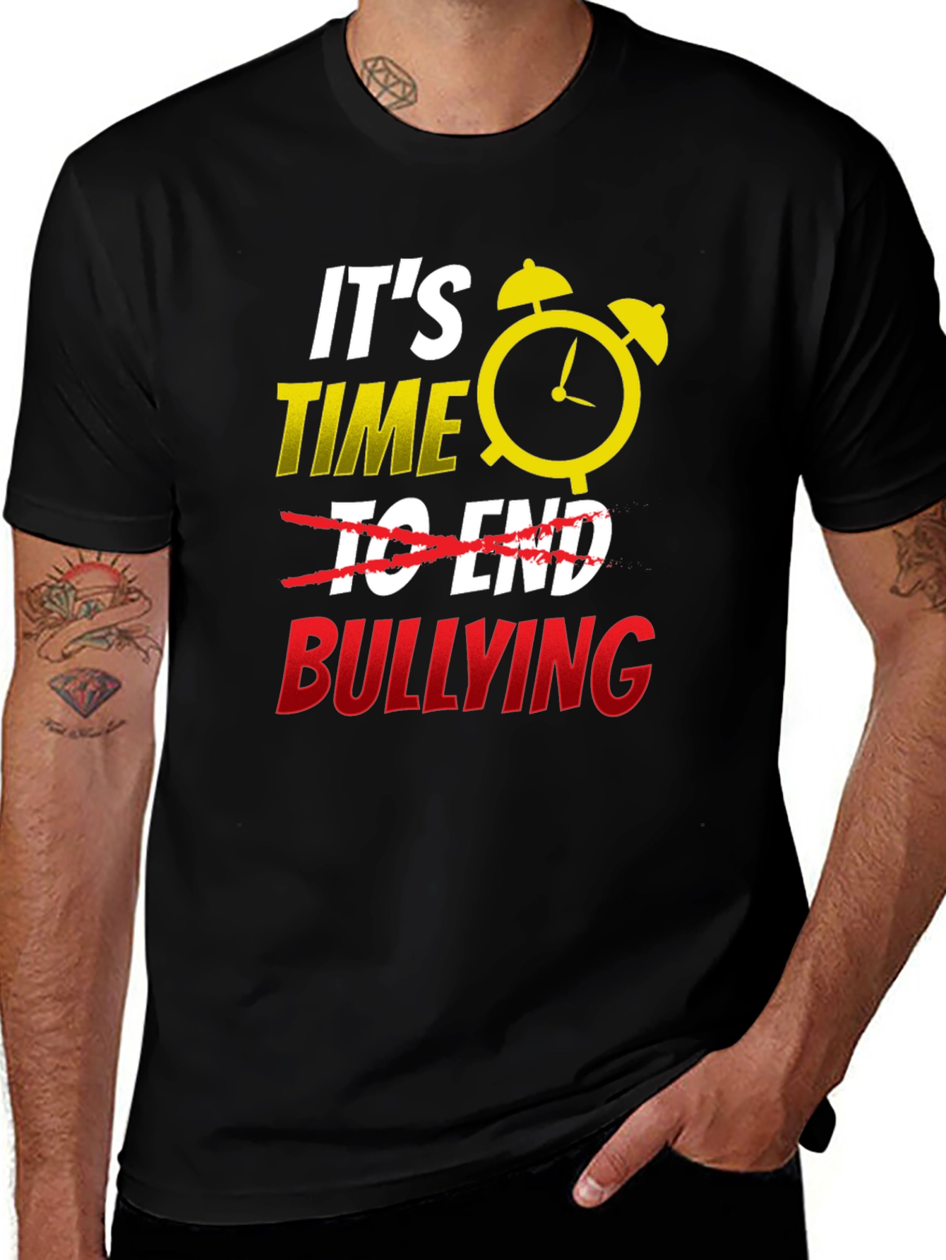 Variant 19 of Time to End Bullying Graphic Tee - Anti-Bullying Awareness