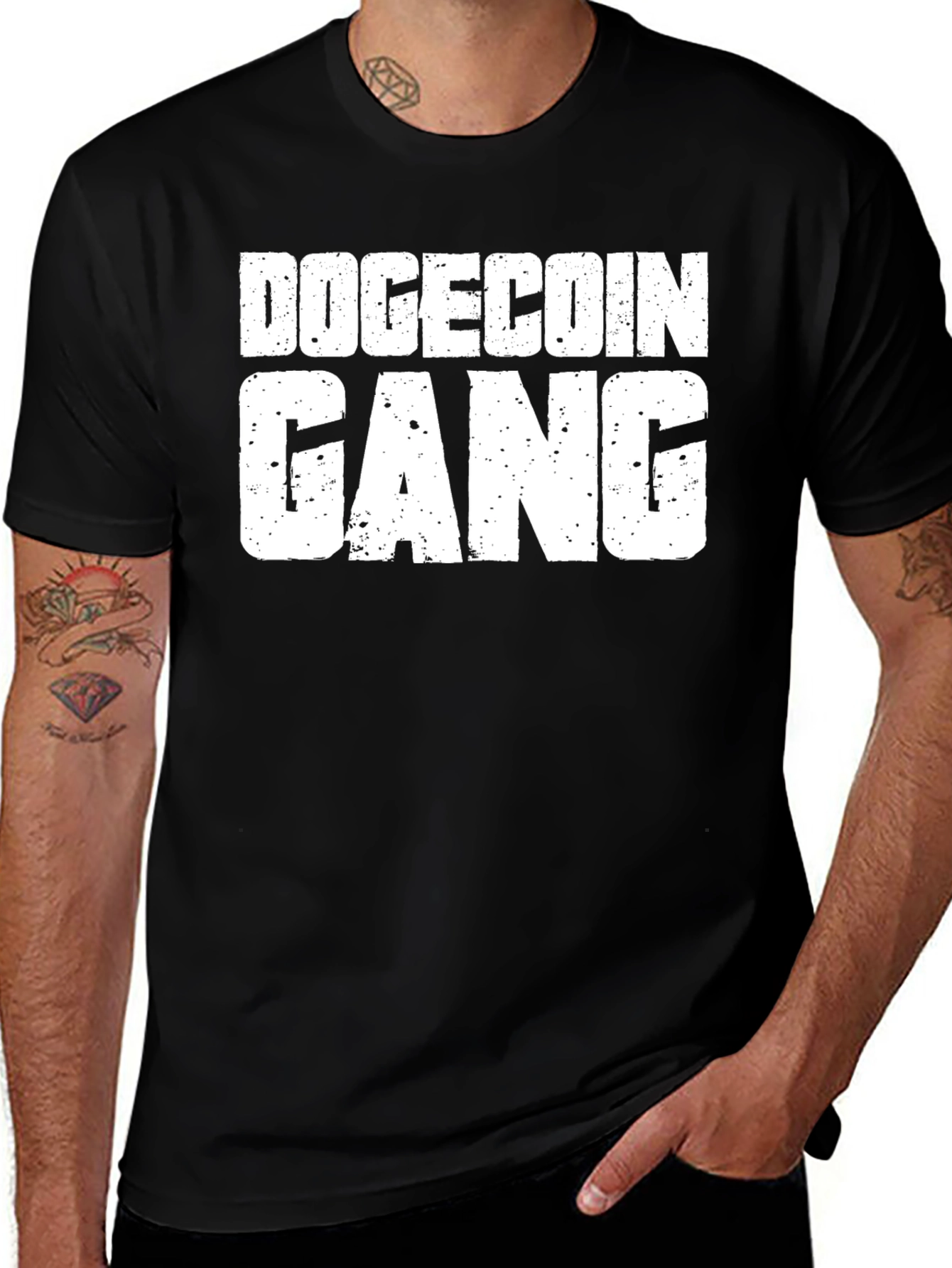 Dogecoin Gang Graphic T-Shirt - Crypto Meme Tee