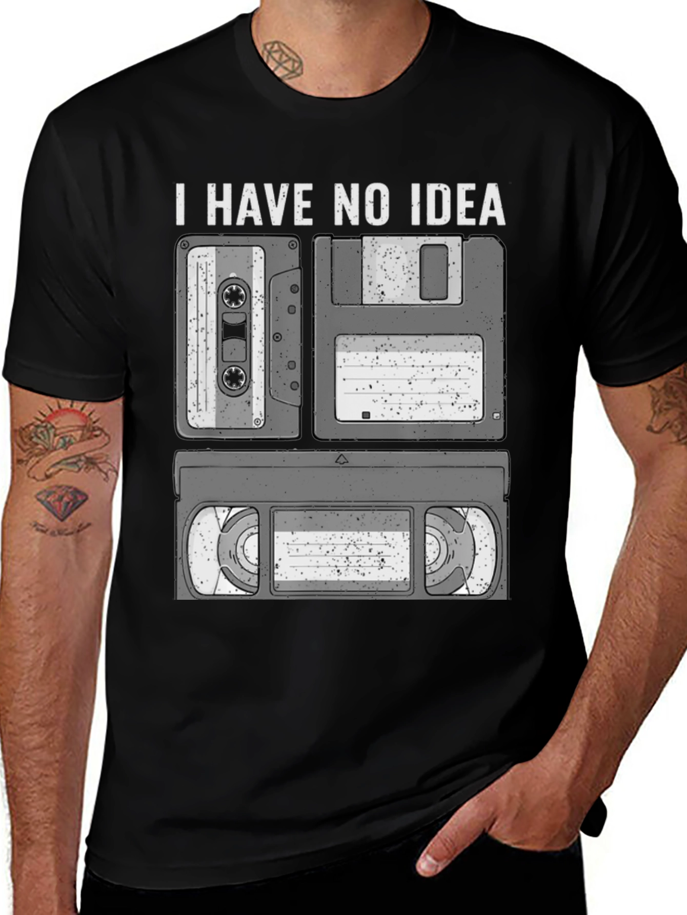 Variant 18 of I Have No Idea Cassette, Floppy Disk, and VHS T-Shirt