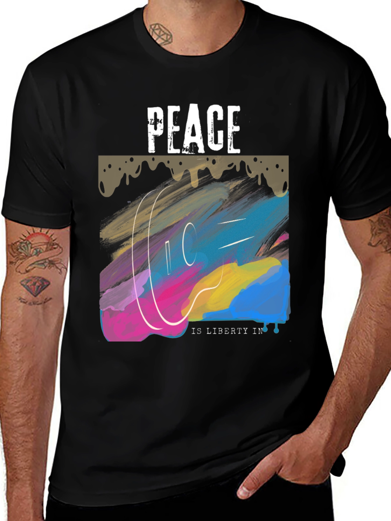 Variant 6 of Peace is Liberty Men's Graphic T-Shirt