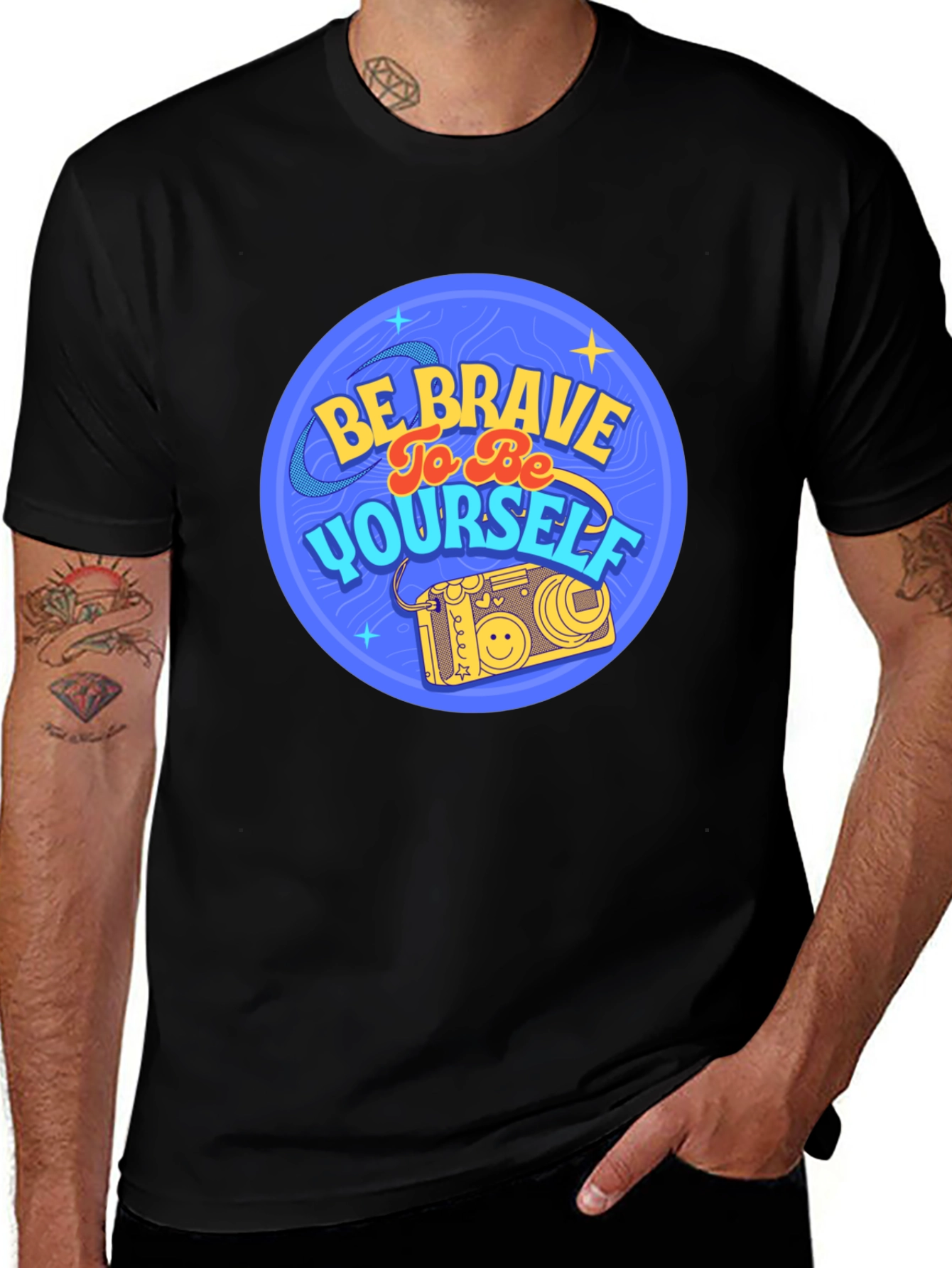 Variant 28 of Be Brave To Be Yourself Black T-Shirt