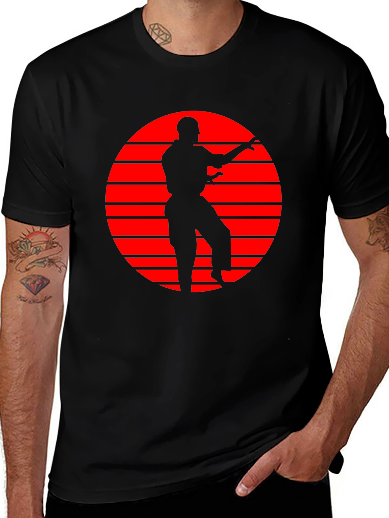 Variant 23 of Karate Silhouette Graphic T-Shirt - Martial Arts Tee