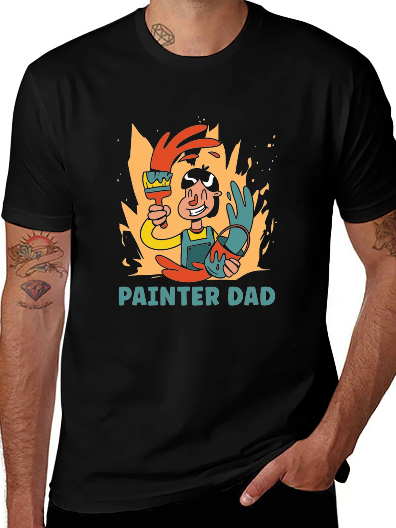 Variant 8 of Painter Dad Graphic T-Shirt