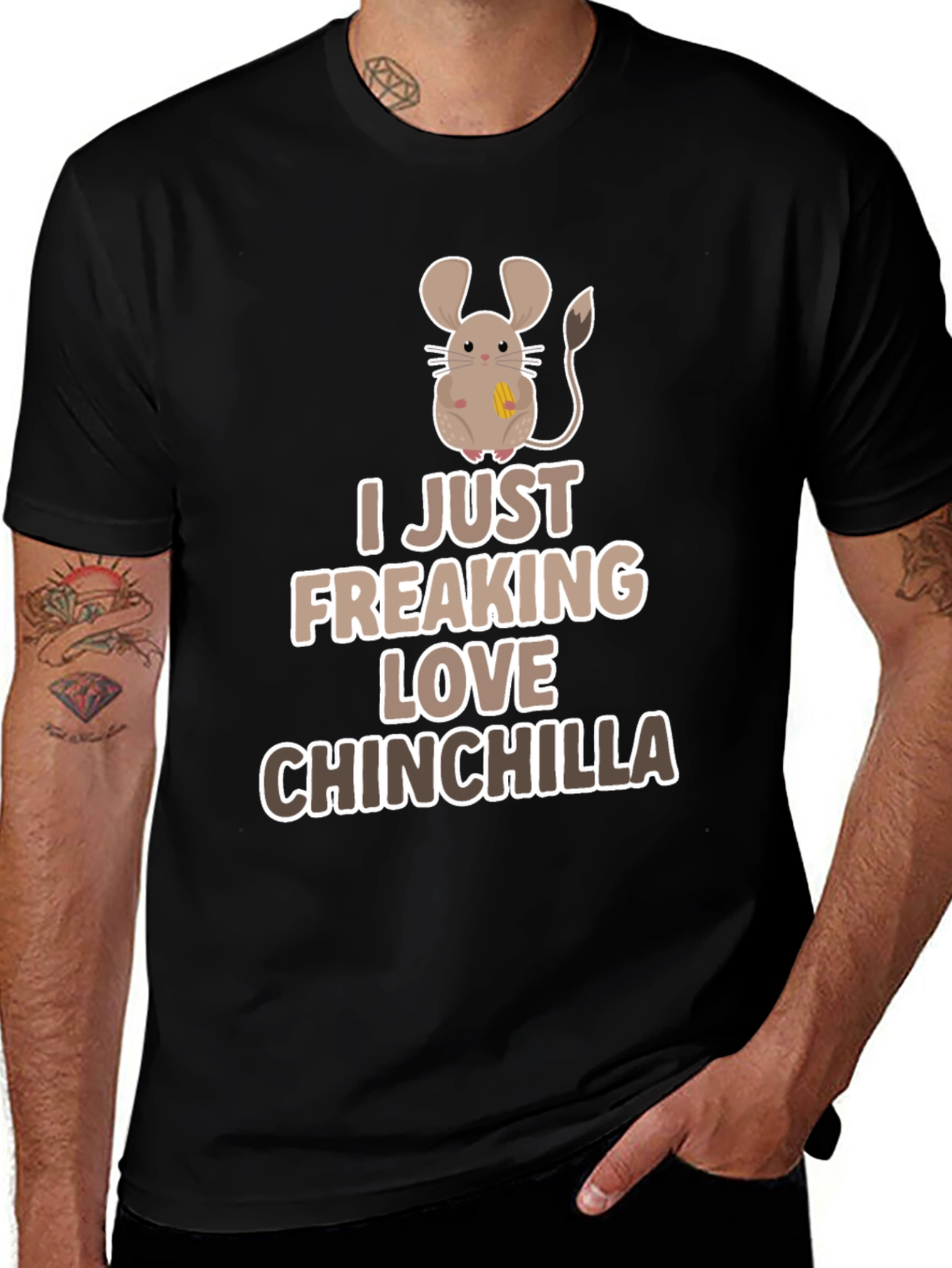 Variant 22 of I Love Chinchilla Graphic T-Shirt