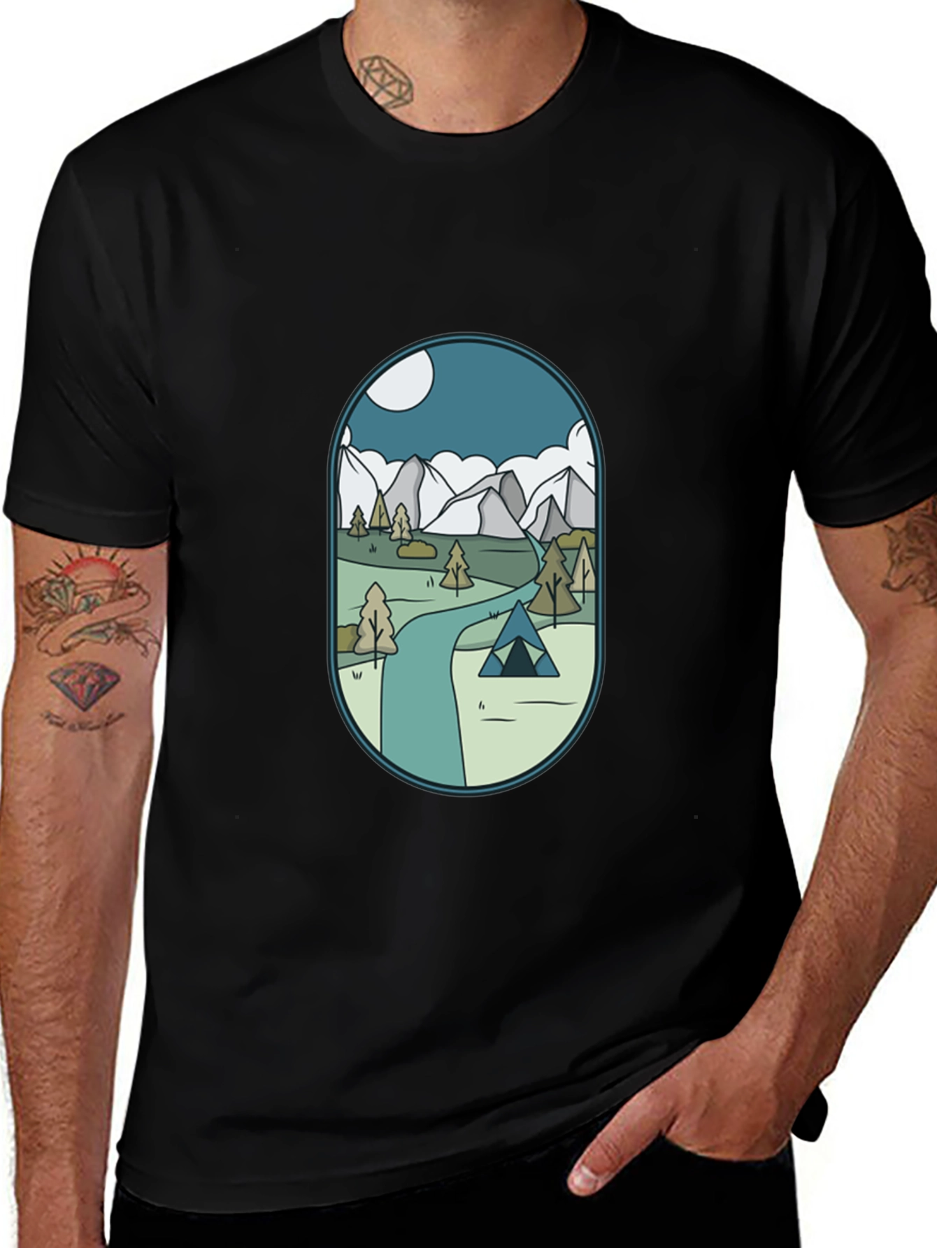 Variant 6 of Nature Graphic Tee - Mountain Adventure