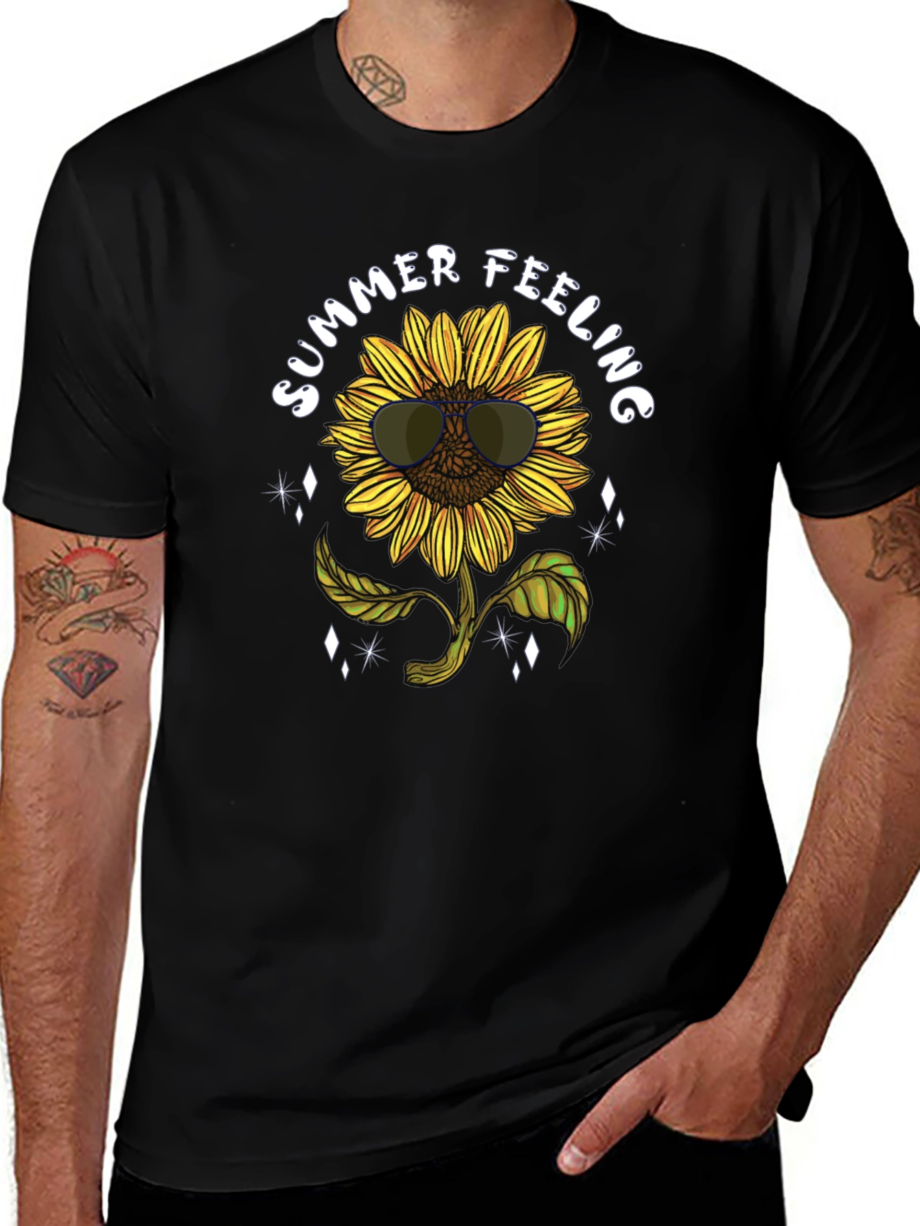 Variant 14 of Sunflower Summer Feeling Graphic Tee
