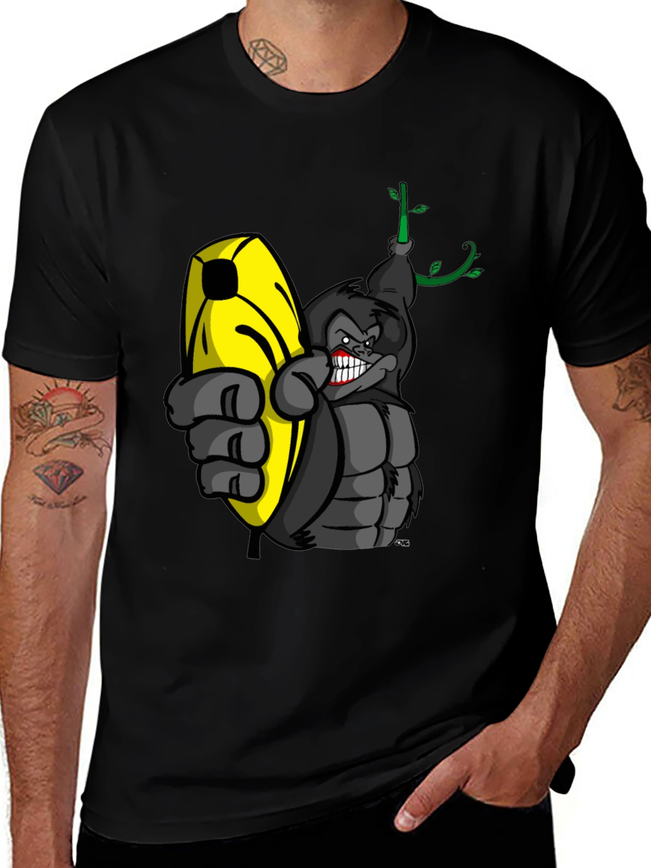 Variant 19 of Gorilla Banana Graphic T-Shirt
