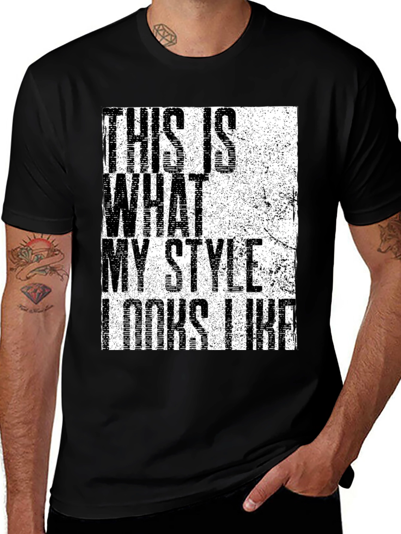 Variant 13 of Stylish Graphic Print Men's Black T-Shirt