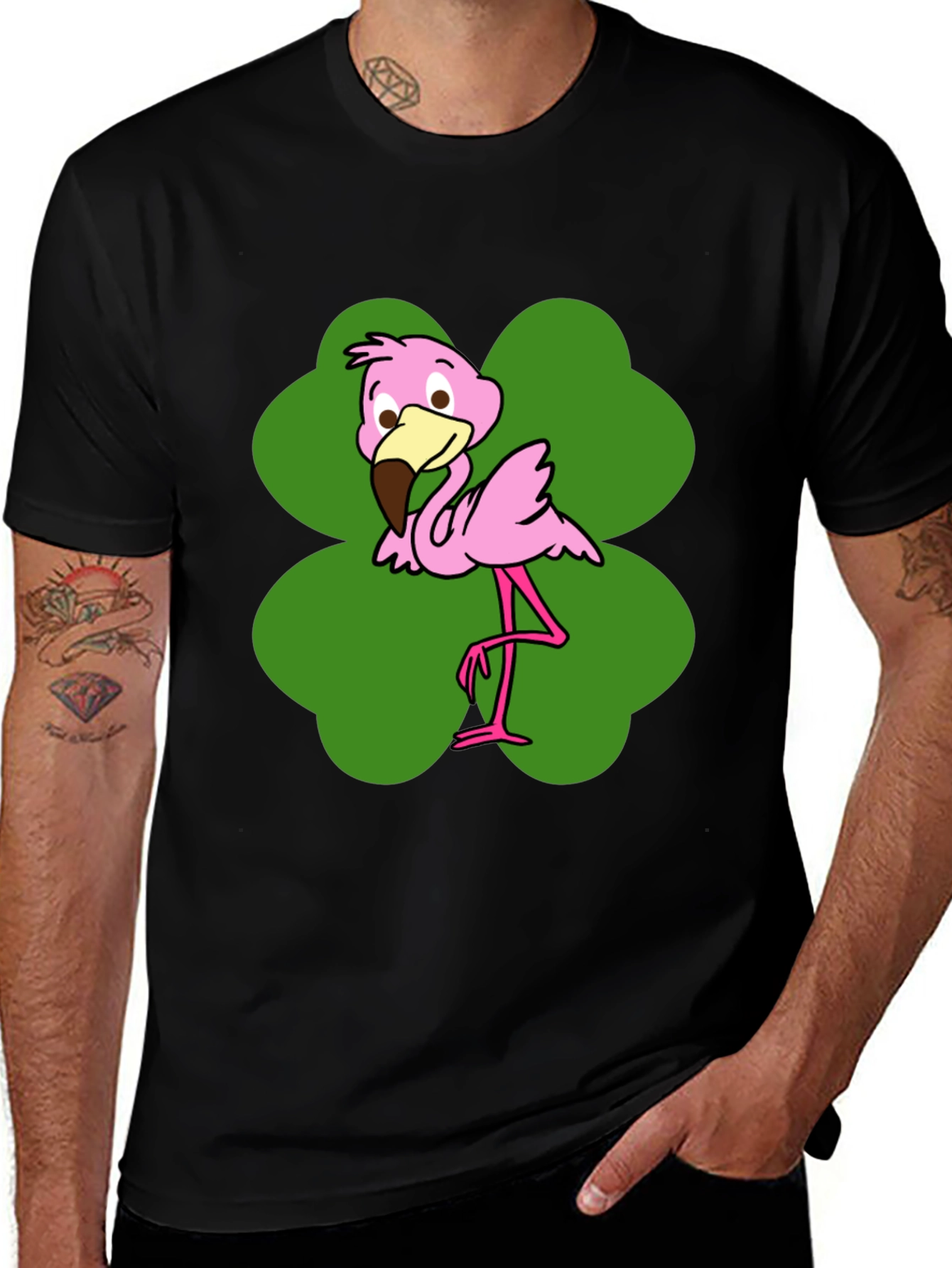 Variant 28 of Flamingo Shamrock Tee