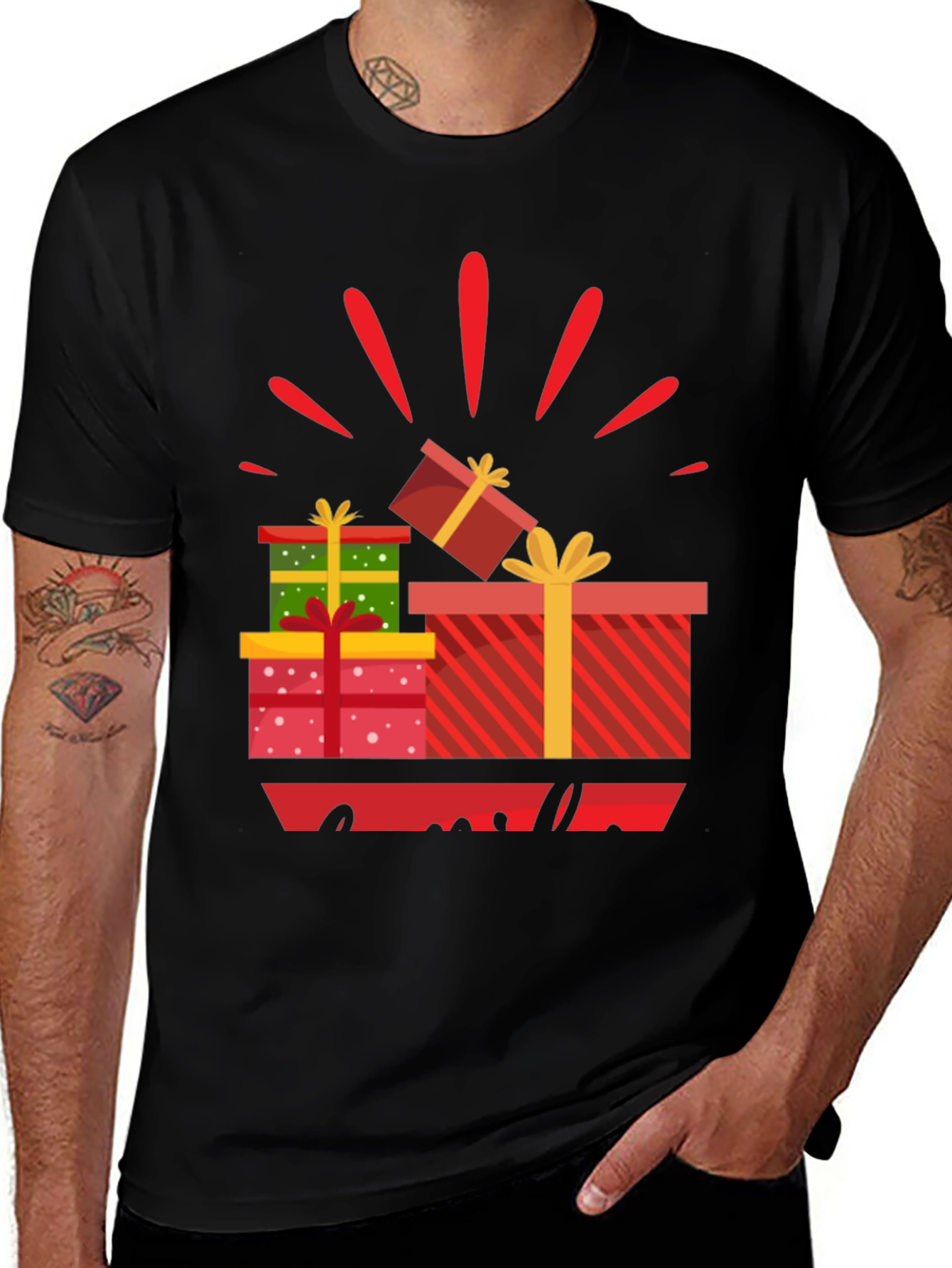 Festive Christmas Gifts Graphic Tee