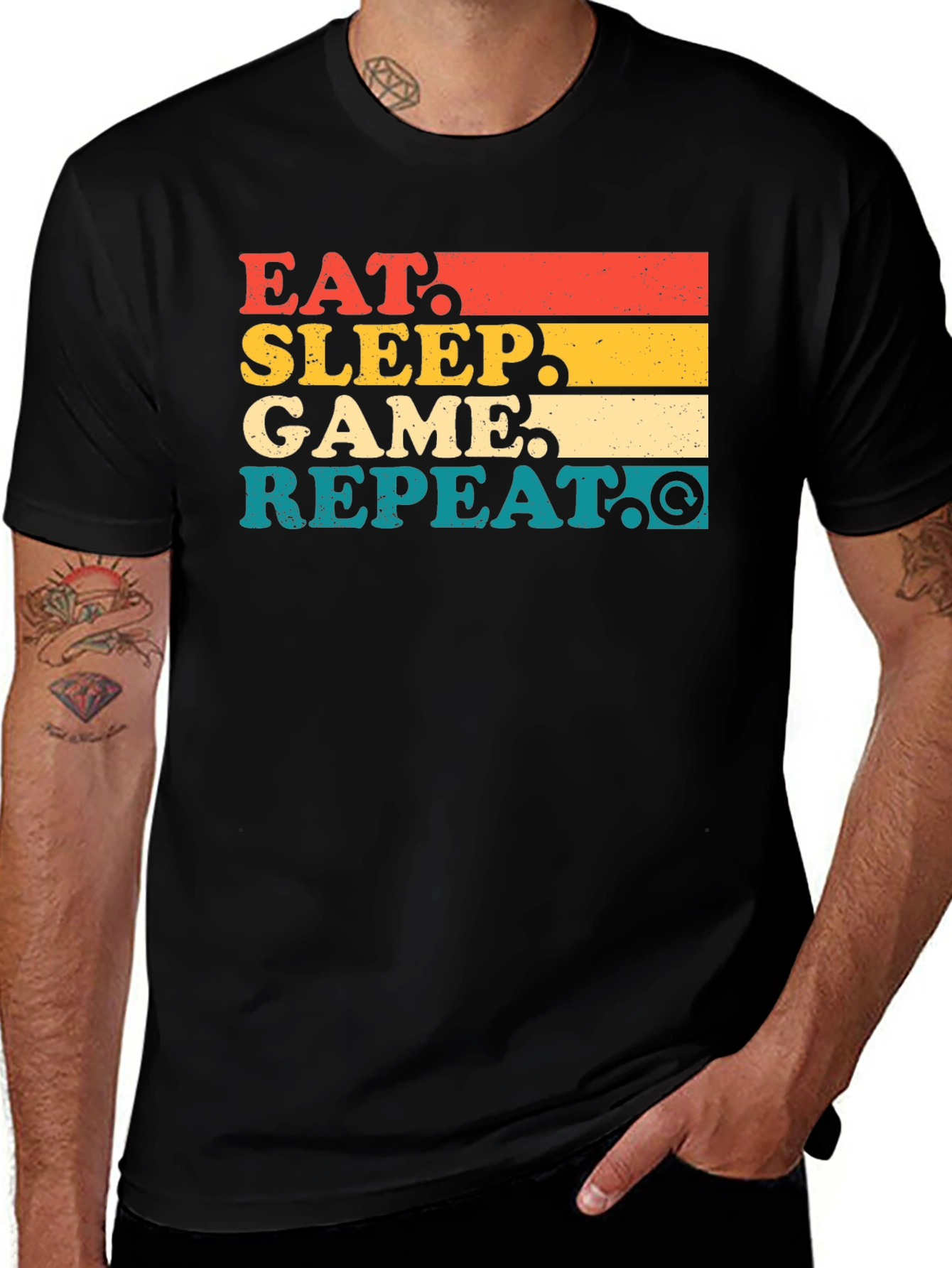 Variant 26 of Eat Sleep Game Repeat Graphic Tee