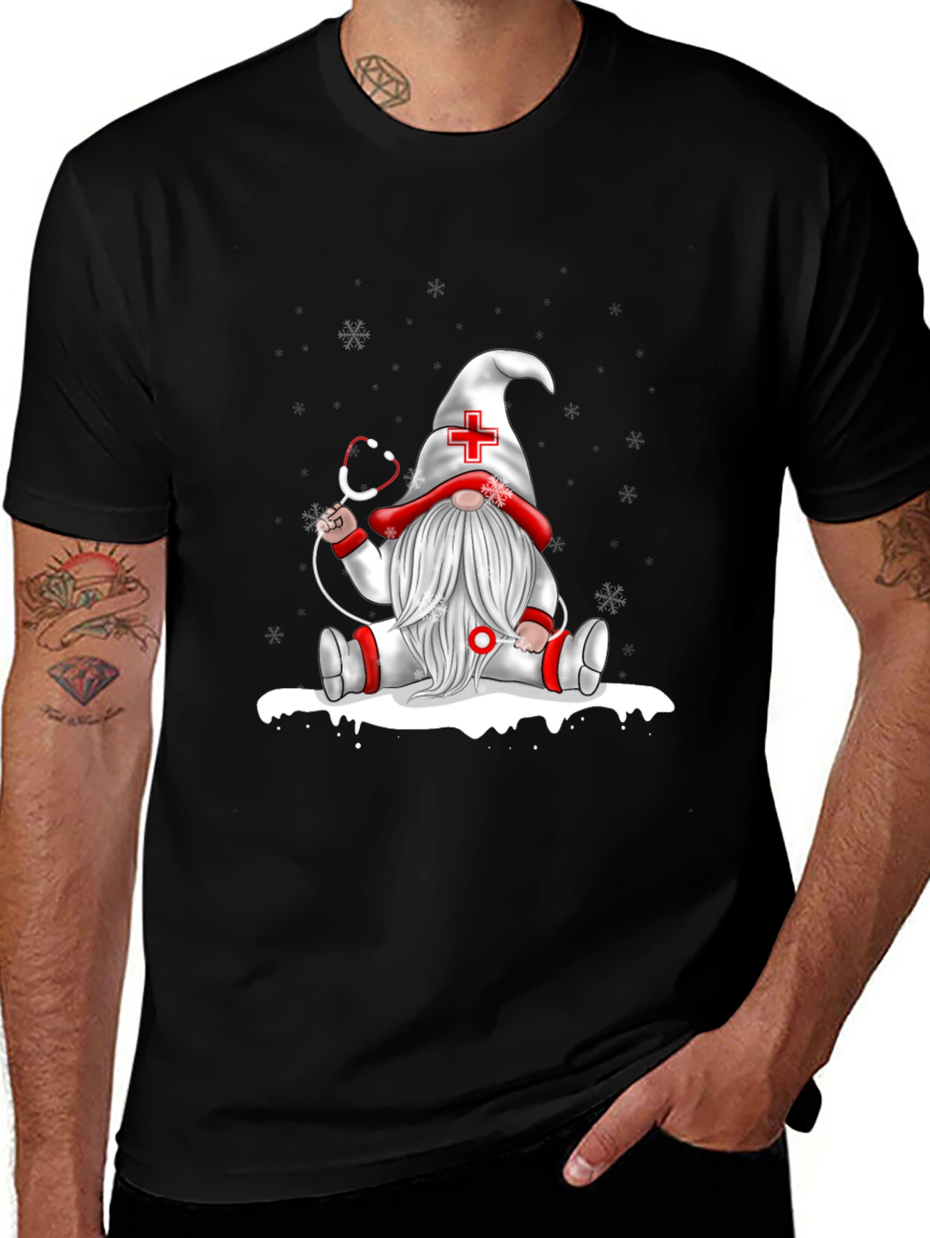Variant 16 of Nurse Gnome T-Shirt - Holiday Gift