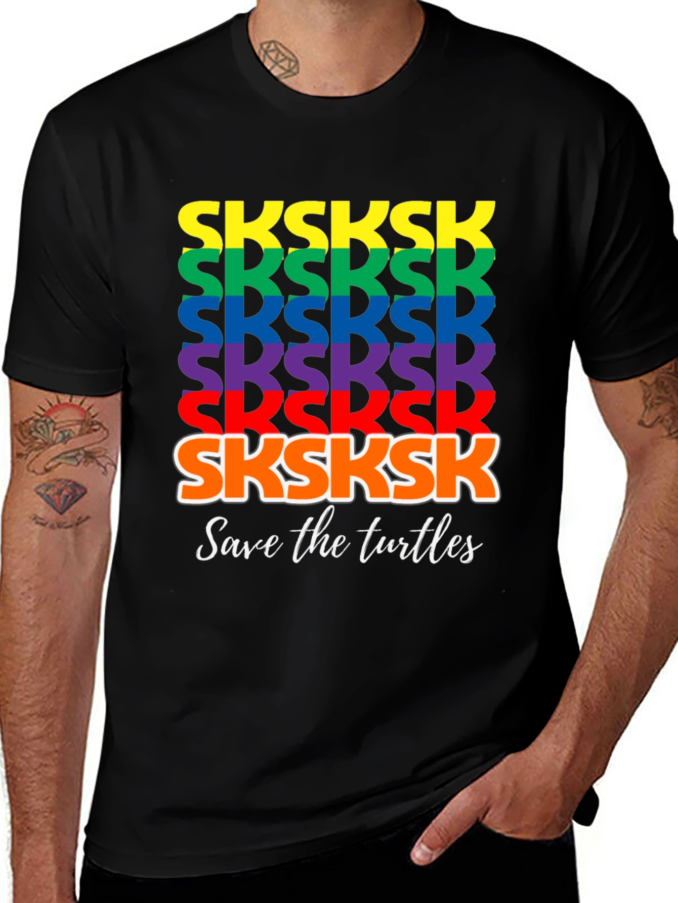 Variant 15 of SKSKSK Save The Turtles Graphic Tee