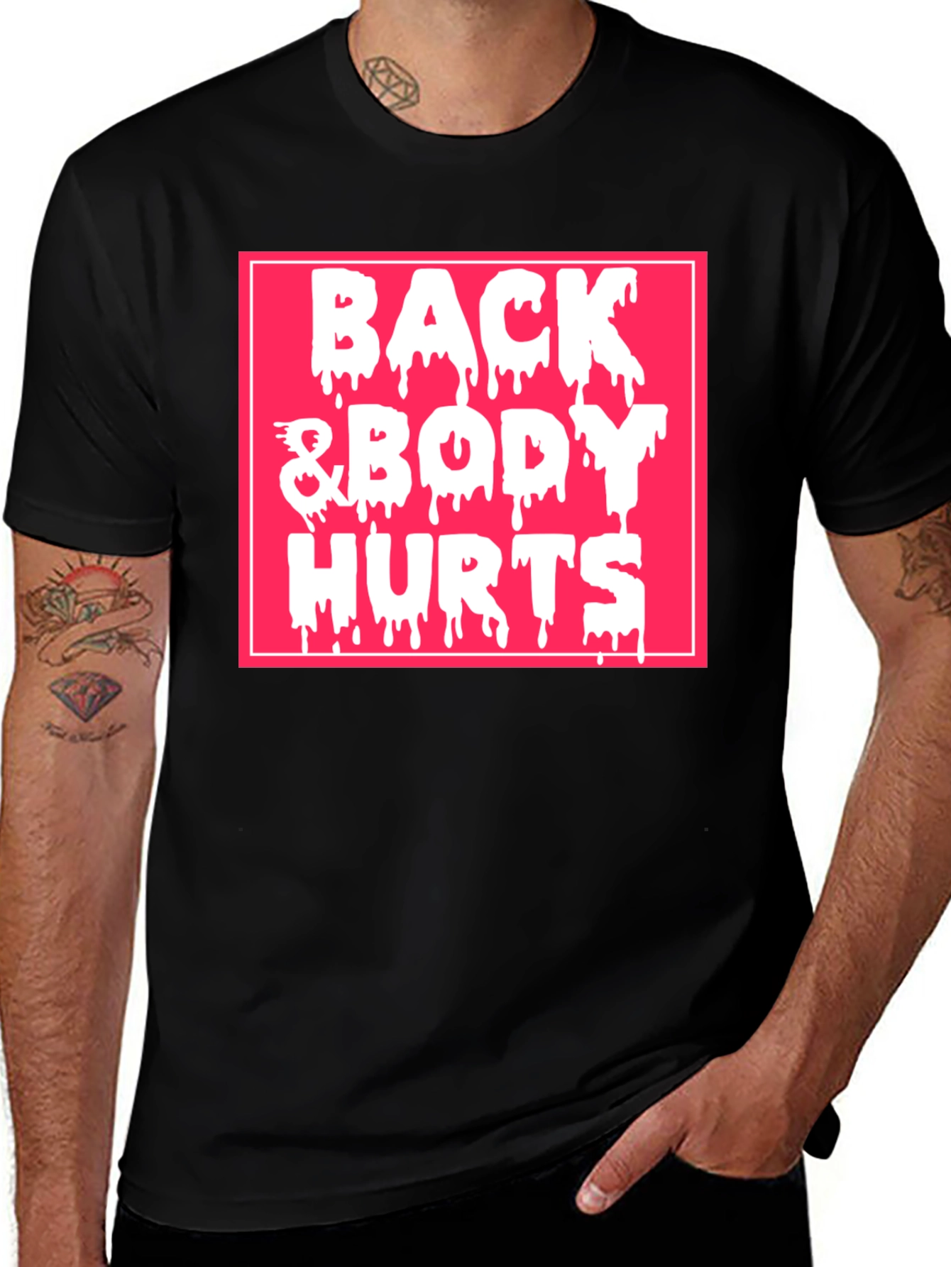 Variant 19 of Back & Body Hurts Graphic Tee
