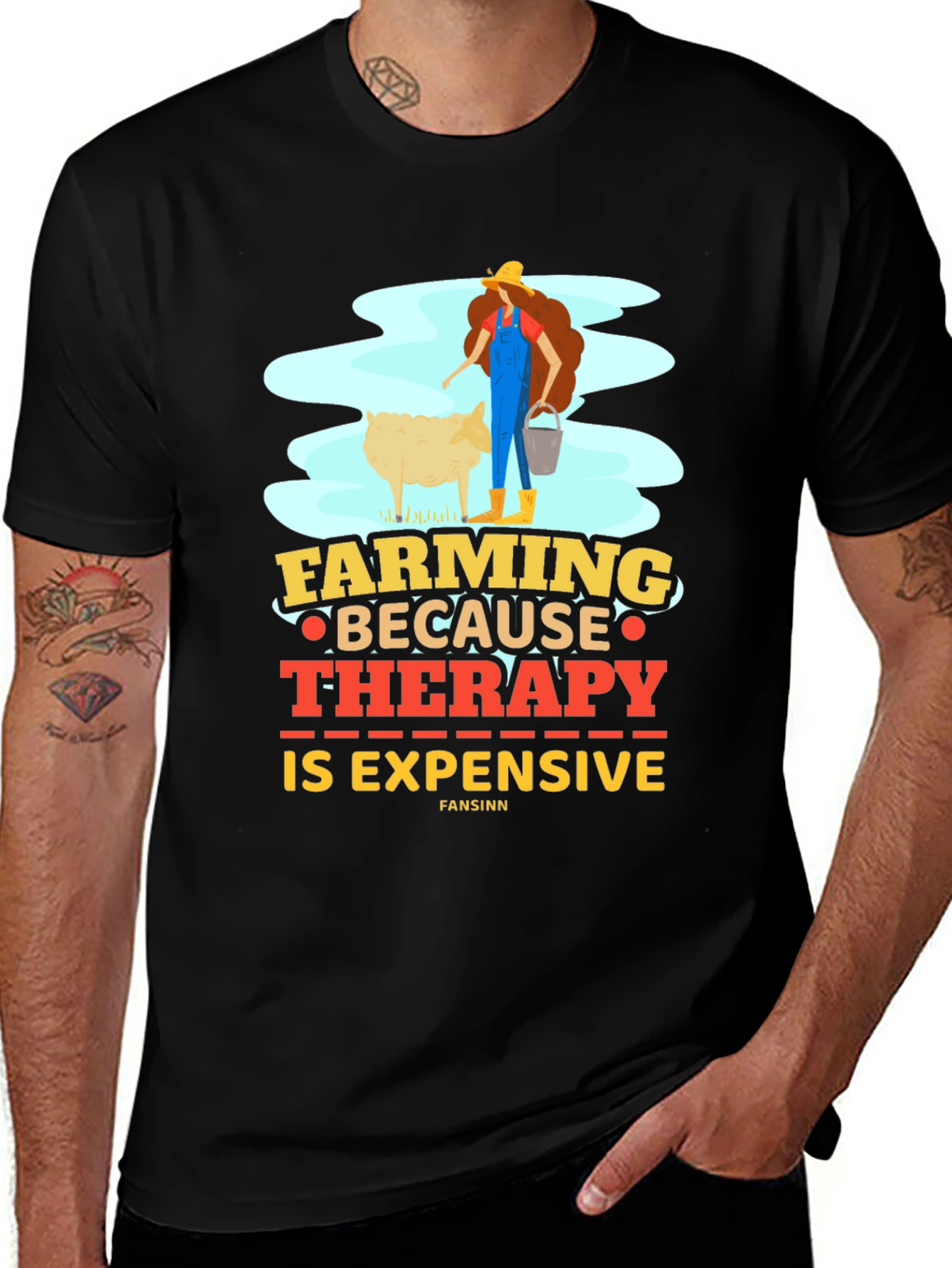Variant 27 of Farming Therapy T-Shirt, Funny Farmer Tee