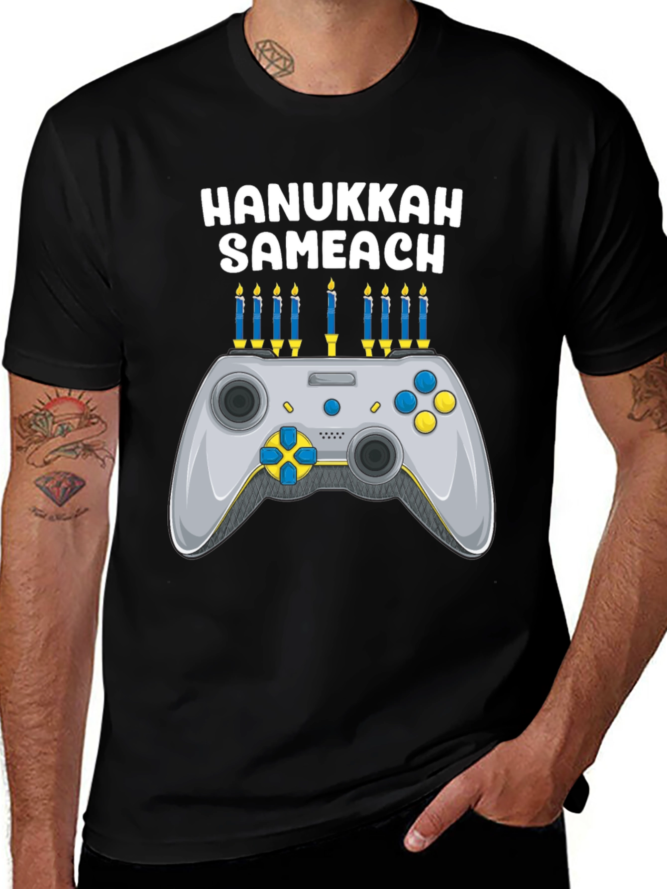 Hanukkah Sameach Game Controller Men's T-Shirt