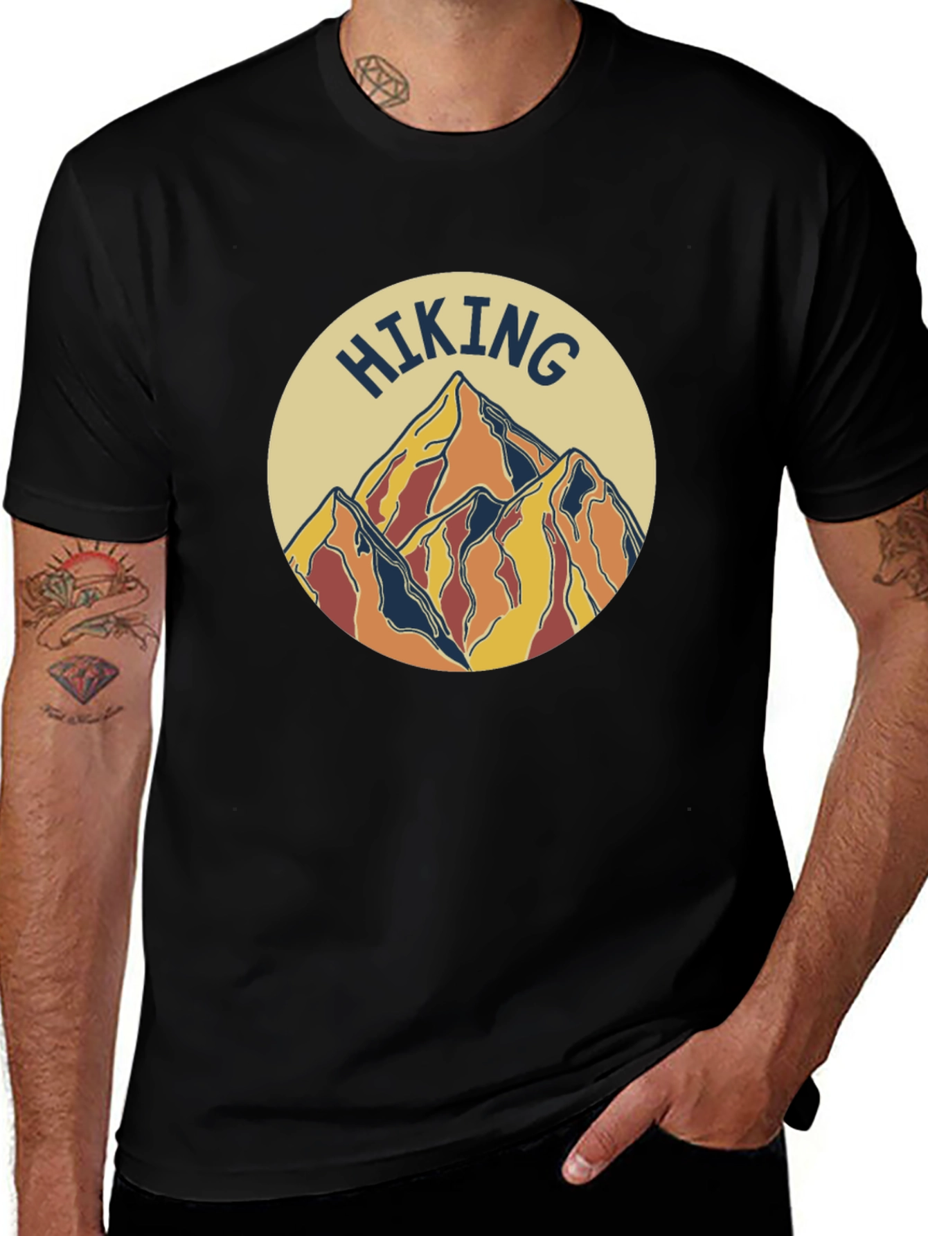 Variant 20 of Hiking Mountain Graphic Tee - Black