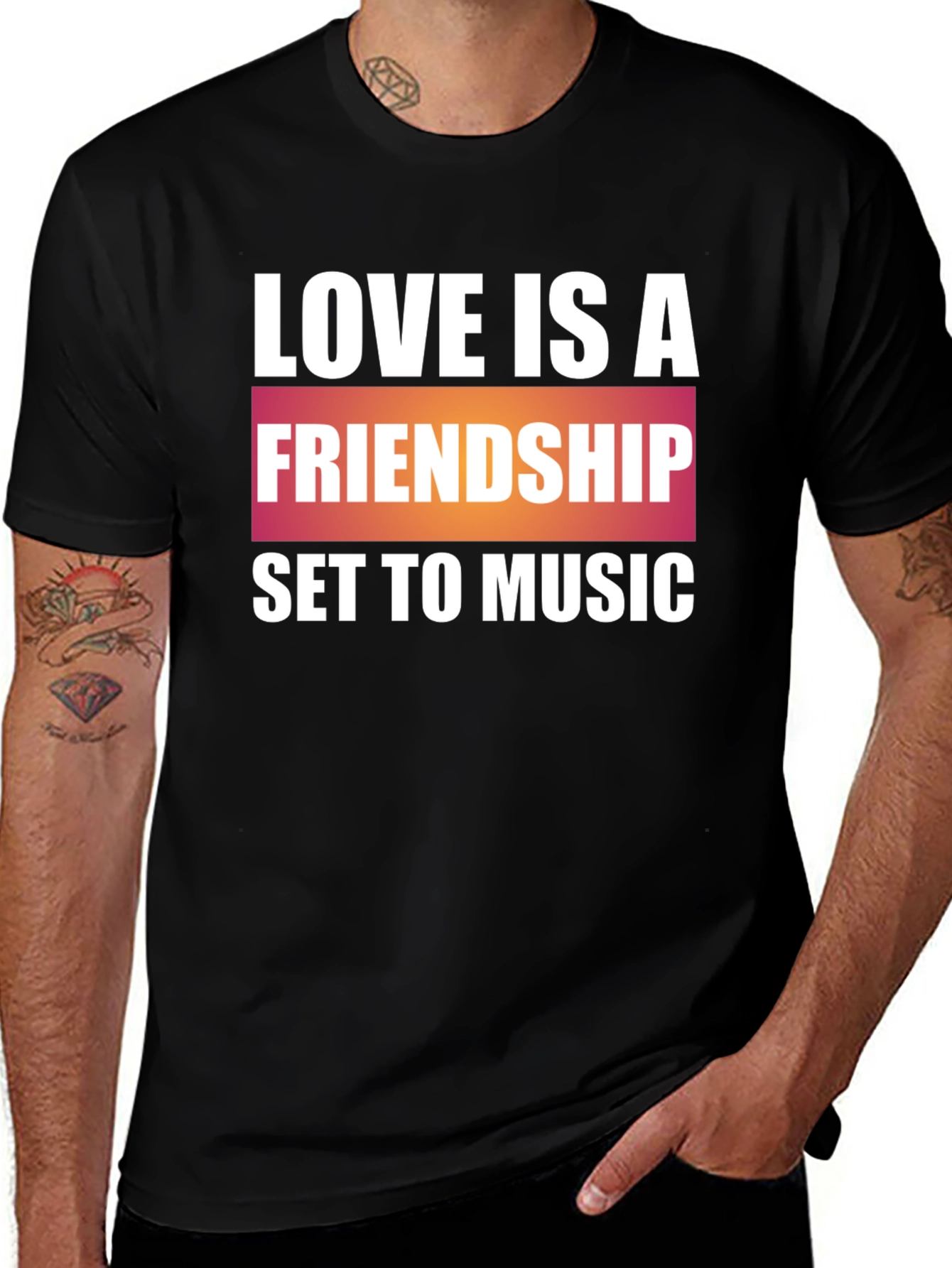 Variant 23 of Love is Friendship Music T-Shirt