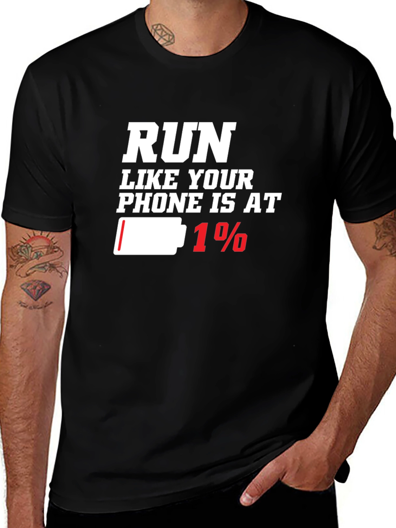 Variant 8 of Run Like Your Phone is at 1% T-Shirt