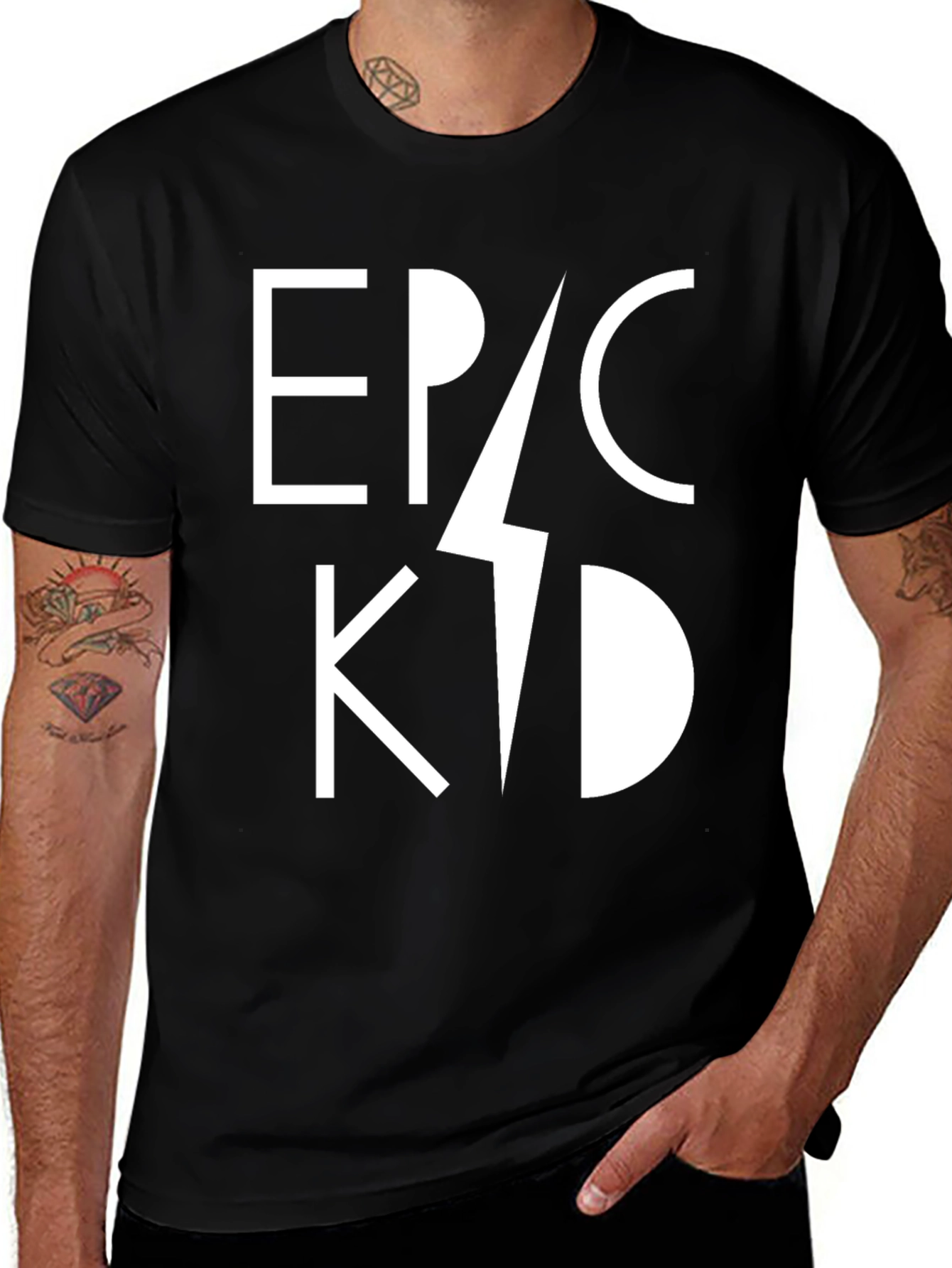 Variant 5 of Epic Kid Graphic Tee - Black Cotton Blend