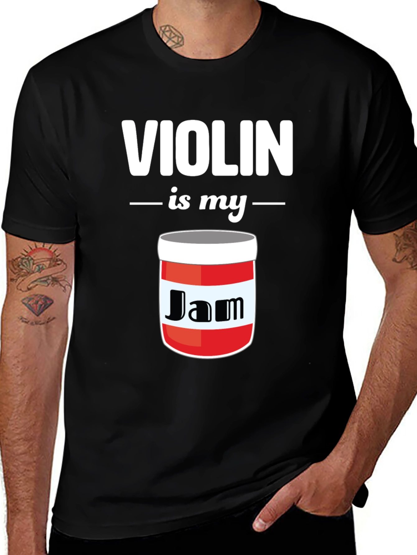 Variant 26 of Violin is my Jam Graphic Tee | Musician T-Shirt