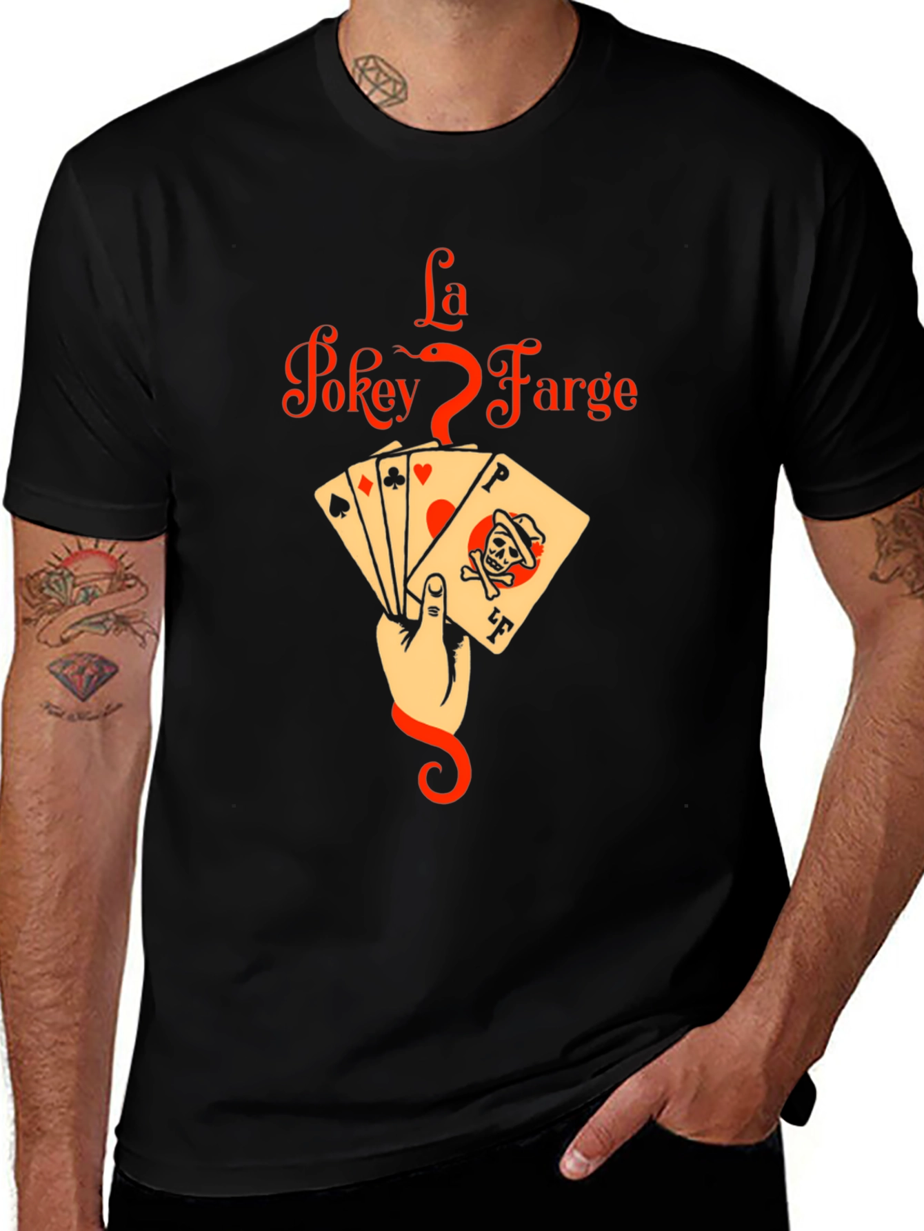 Variant 14 of La Pokey Farge Poker Hand Graphic T-Shirt