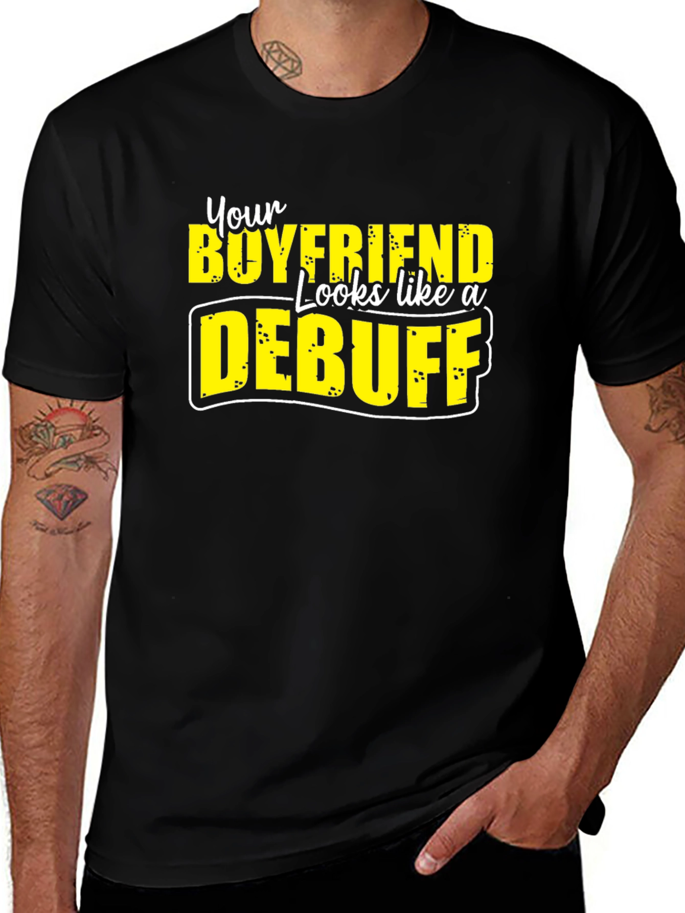 Variant 11 of Boyfriend Debuff Graphic T-Shirt Funny Novelty Tee