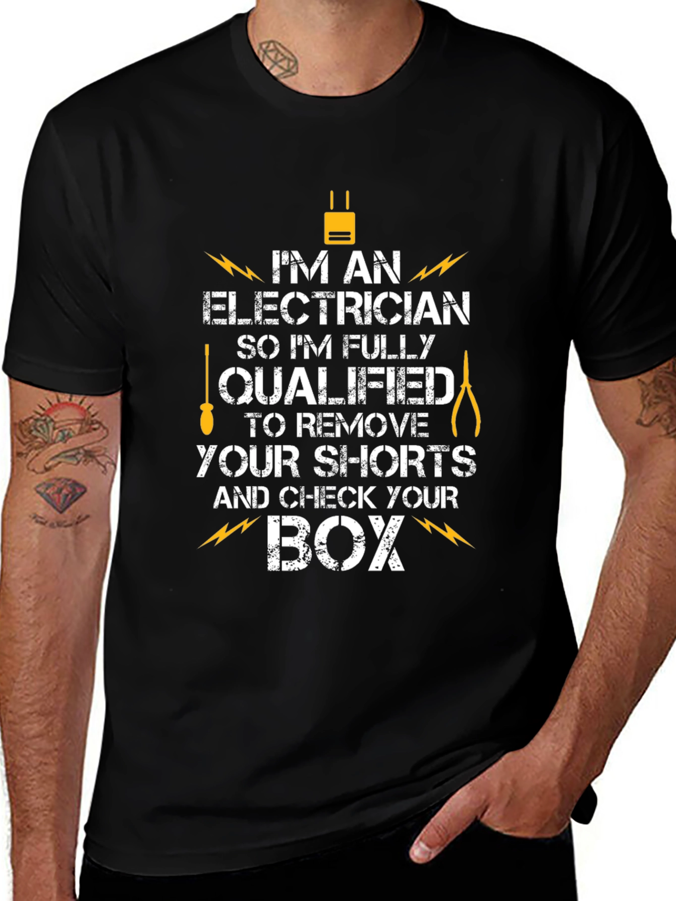 Variant 7 of Electrician Humor Graphic T-Shirt