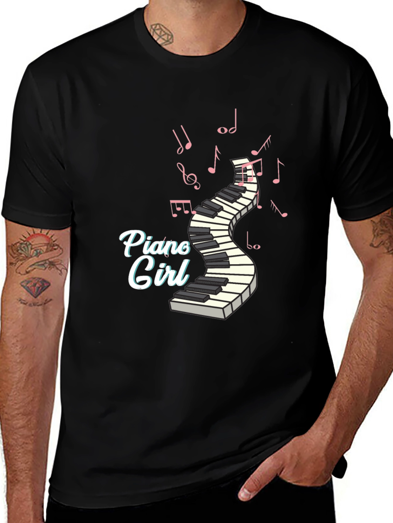 Variant 17 of Piano Girl T-Shirt - Music Lover Tee