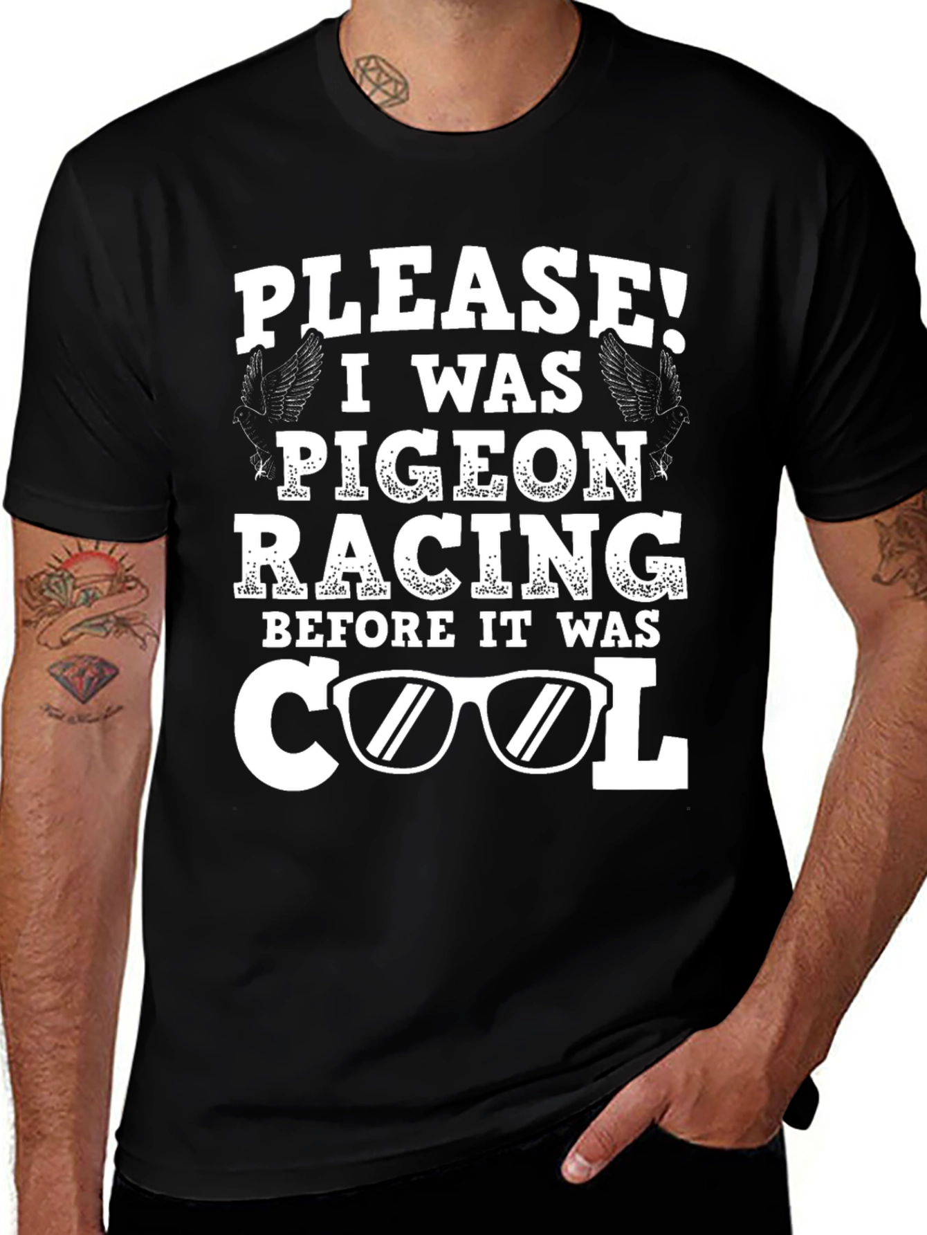 Variant 30 of Pigeon Racing Cool Graphic Tee