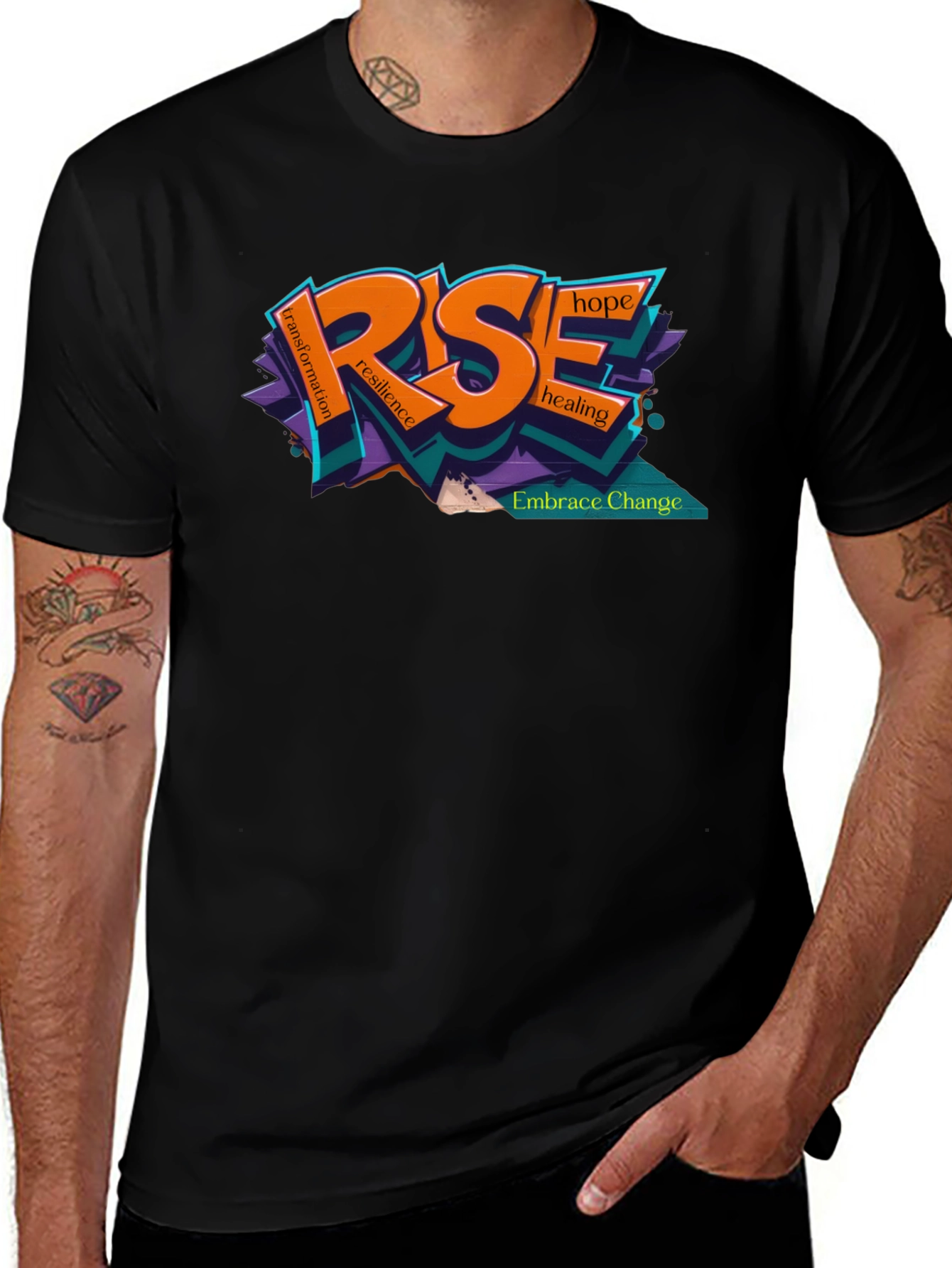 Variant 23 of Rise Graphic Tee - Embrace Change