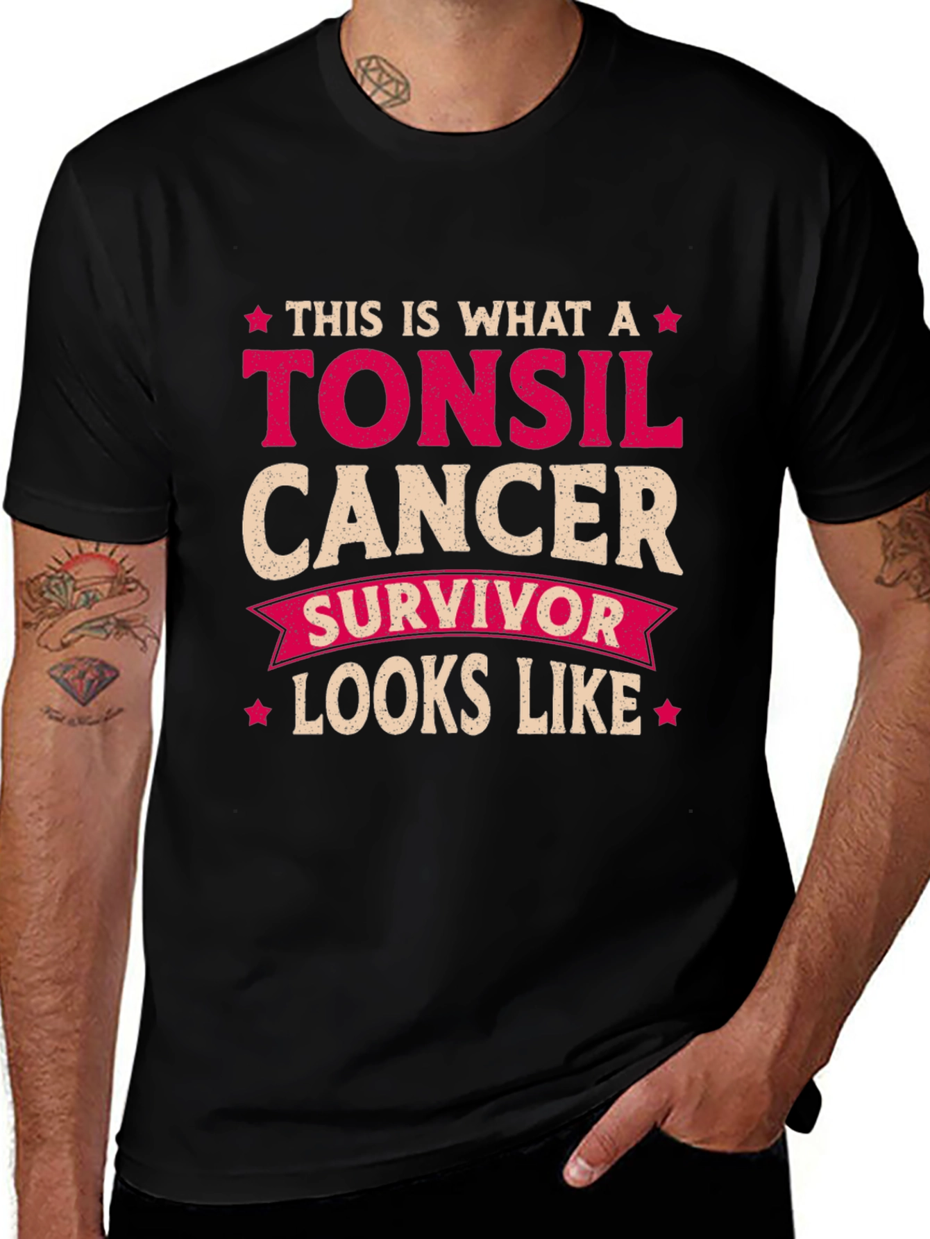 Variant 25 of Tonsil Cancer Survivor Graphic T-Shirt