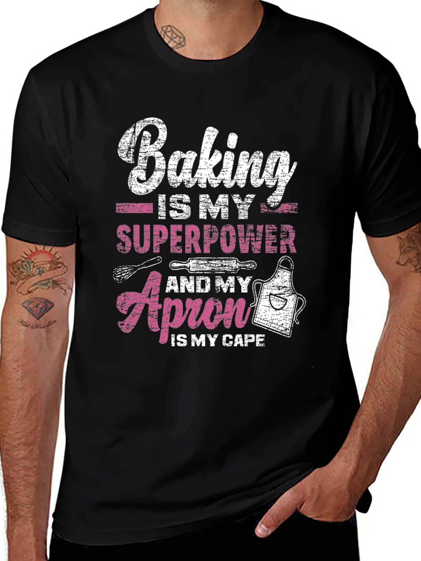 Variant 24 of Baking Superpower Graphic Tee - Baker Gift