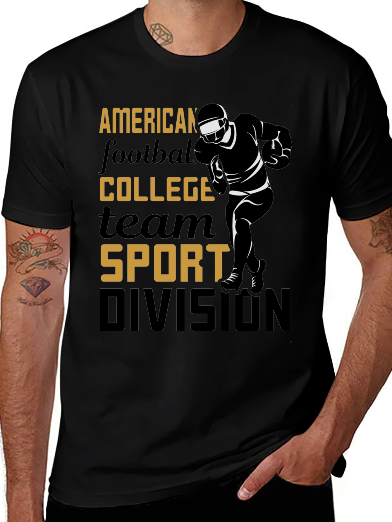 Variant 17 of American Football College Sport Division T-Shirt