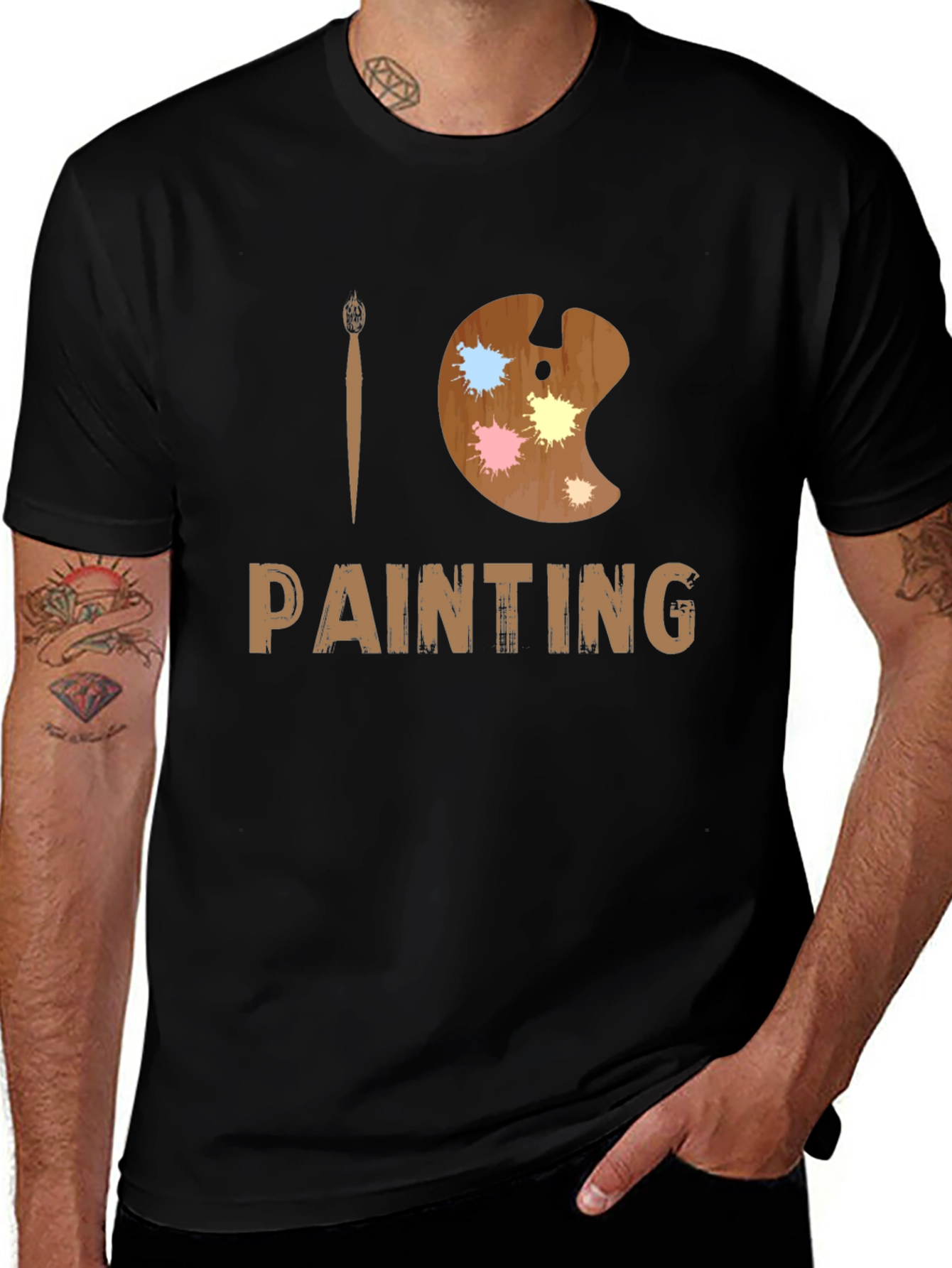 Variant 8 of I Love Painting T-Shirt - Artist Palette Design