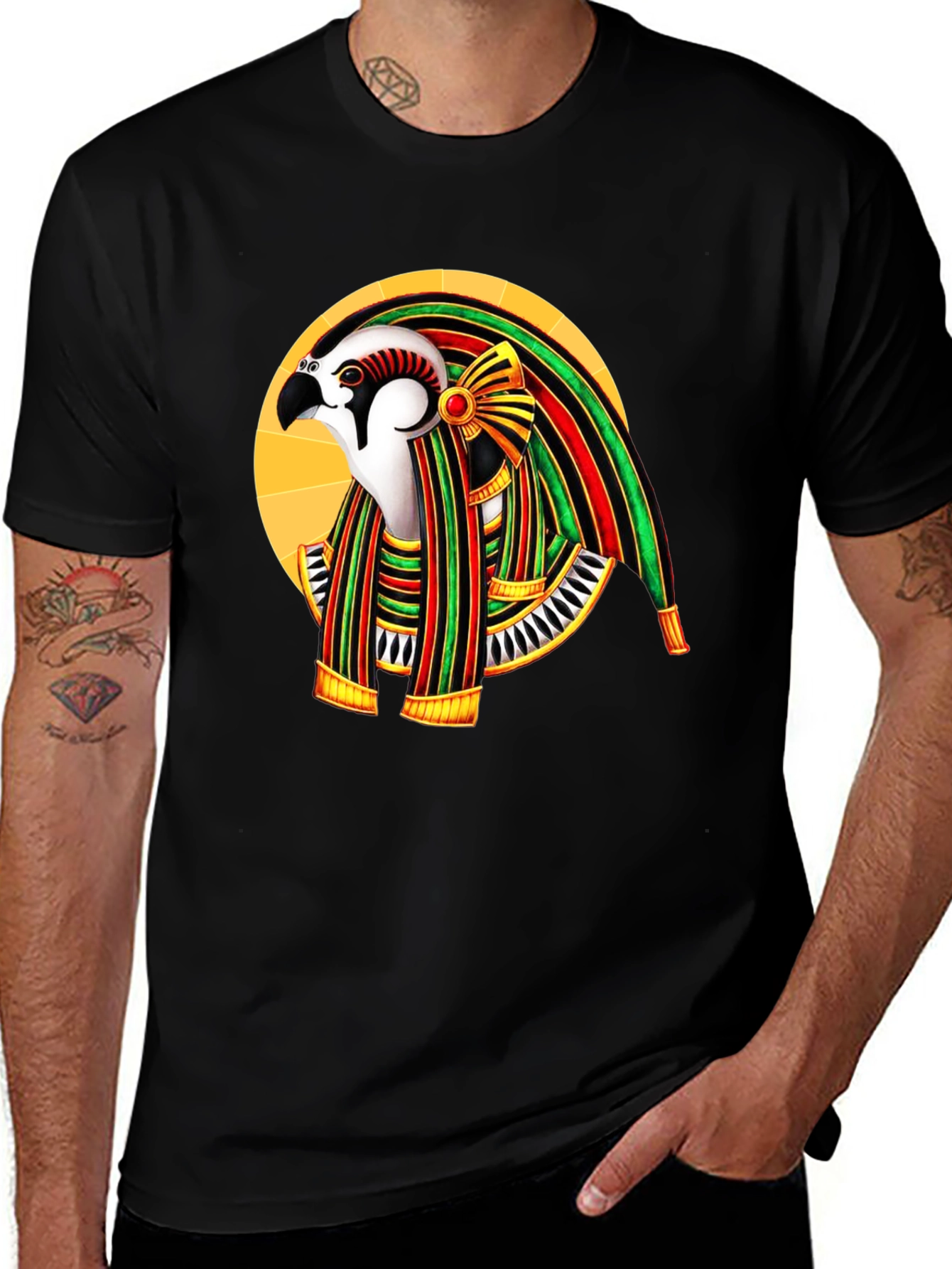 Egyptian Horus T-Shirt - Black Graphic Tee