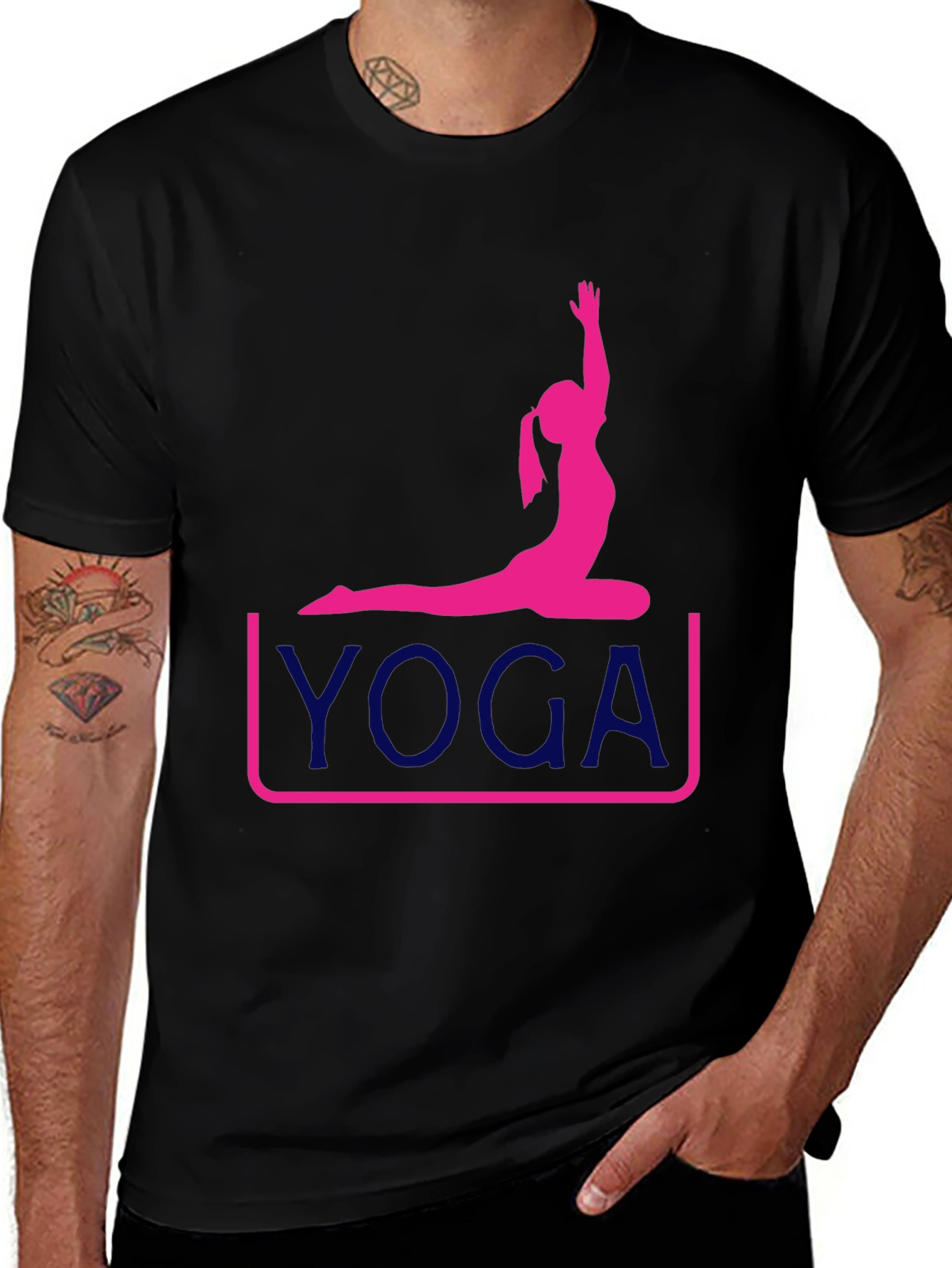 Yoga Silhouette Graphic Print T-Shirt