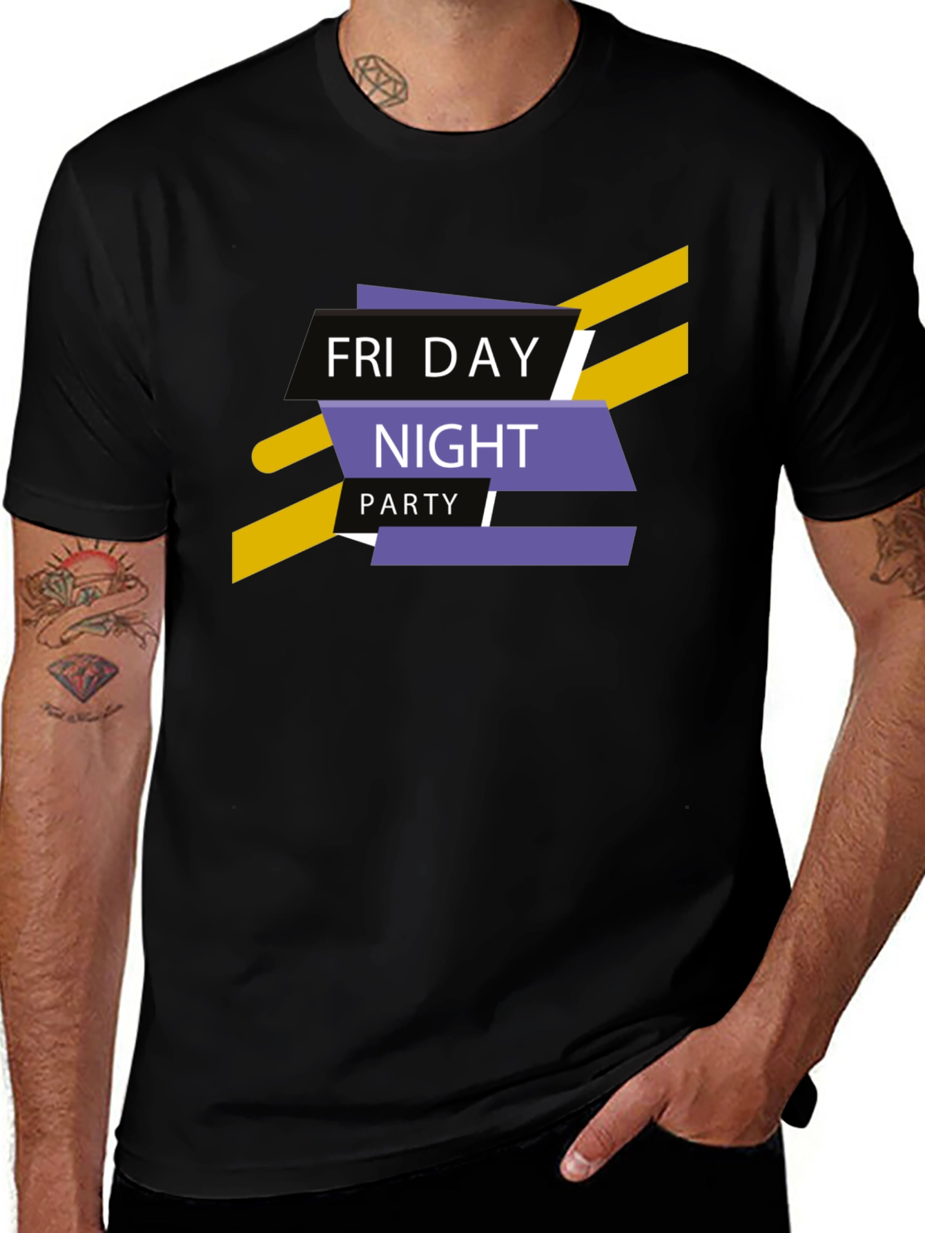 Friday Night Party Graphic Tee - Stylish Black T-Shirt
