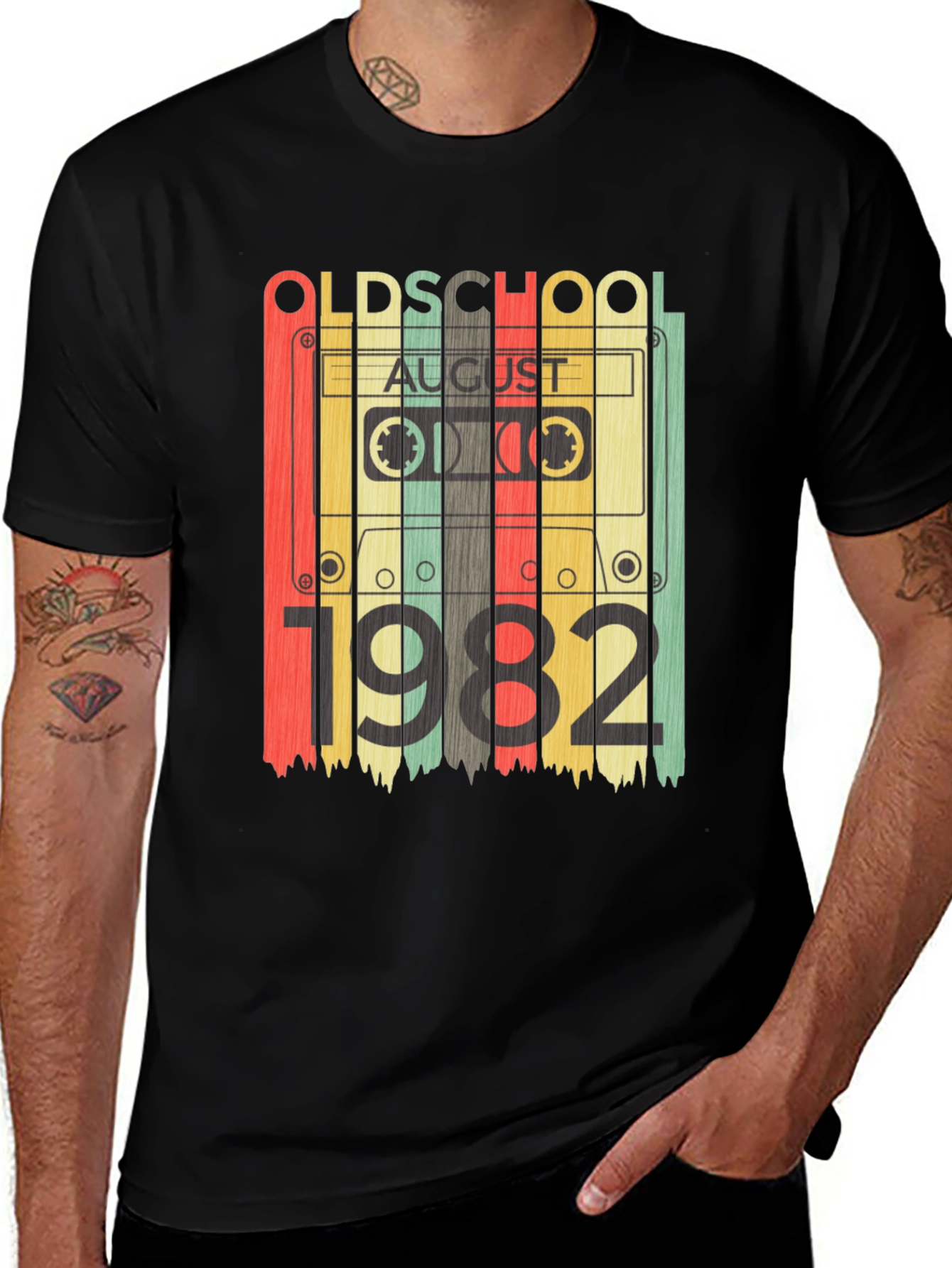 Variant 29 of Old School August 1982 Cassette Tape T-Shirt