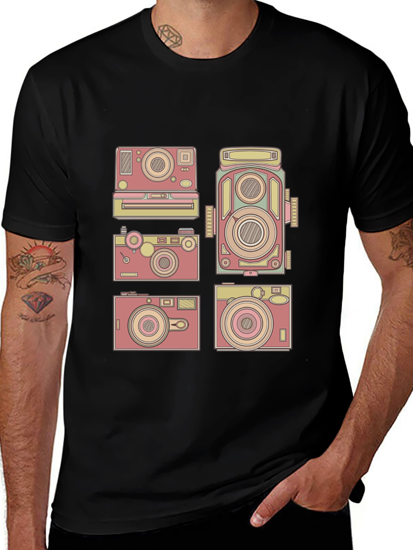 Variant 8 of Retro Camera T-Shirt - Unique Photographic Design
