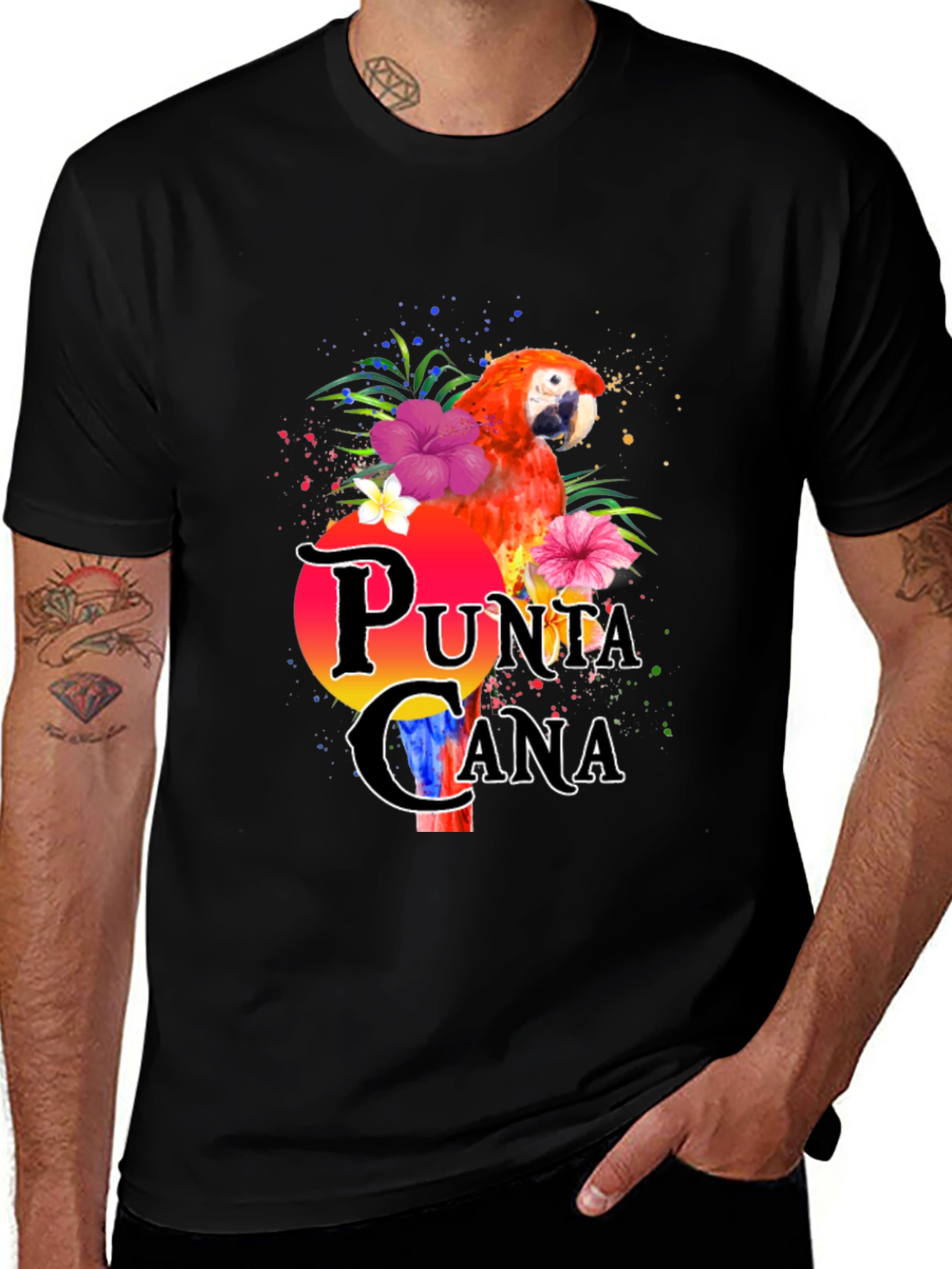 Variant 18 of Punta Cana Parrot Graphic T-Shirt