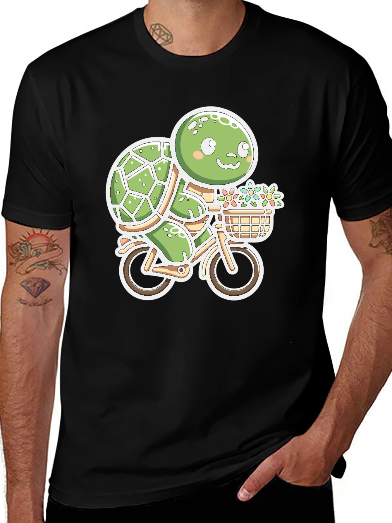 Variant 24 of Cute Turtle Riding Bike T-Shirt