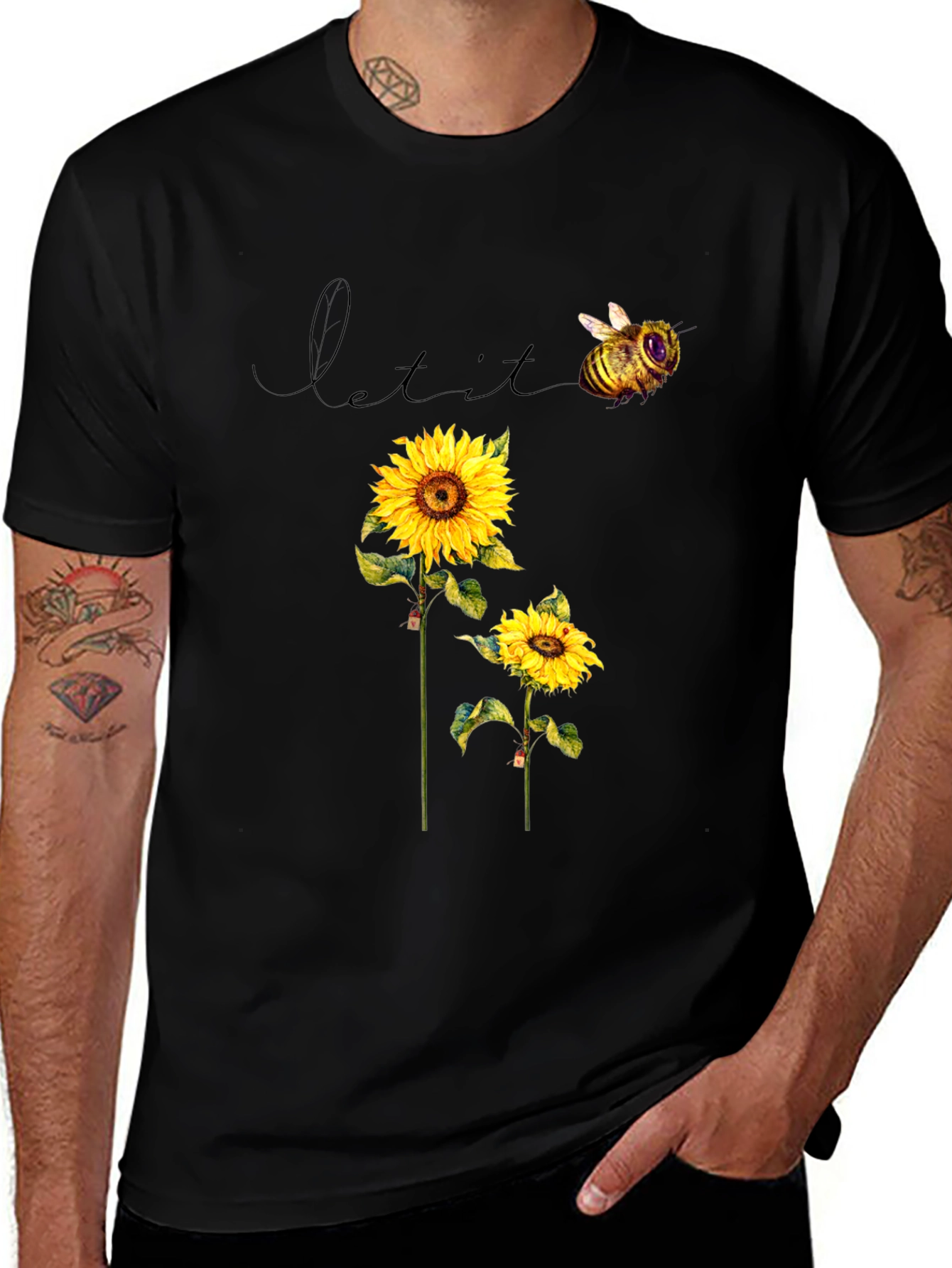 Variant 28 of Sunflower & Bee Graphic T-Shirt